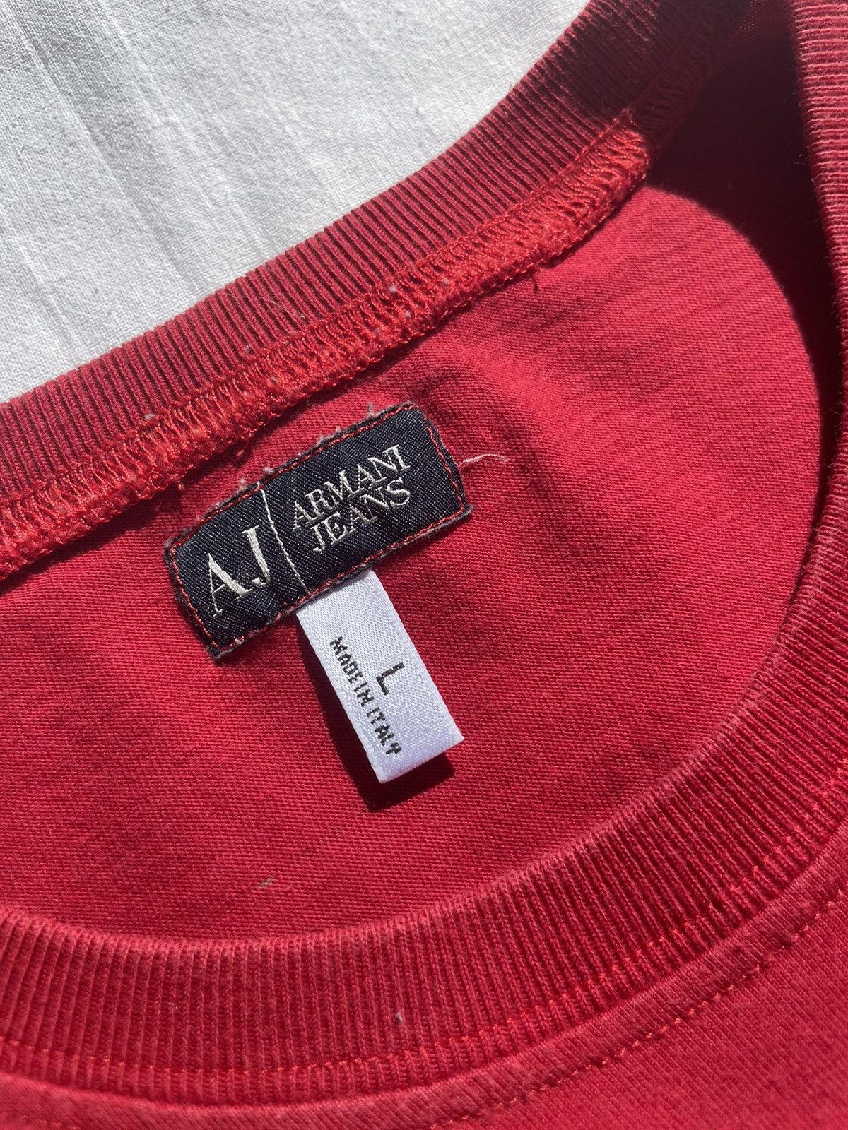 Armani × Vintage Vintage Armani Jeans T-Shirt Size US L / EU 52-54 / 3 - 6 Thumbnail