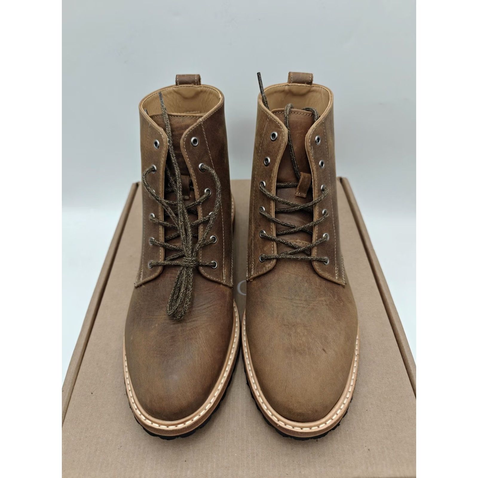 Nisolo Nisolo Boots Mens Size 8 Brown Leather Martin All-Weather Ankle Combat Lug Sole Shoes Size US 8 / EU 41 - 2 Thumbnail