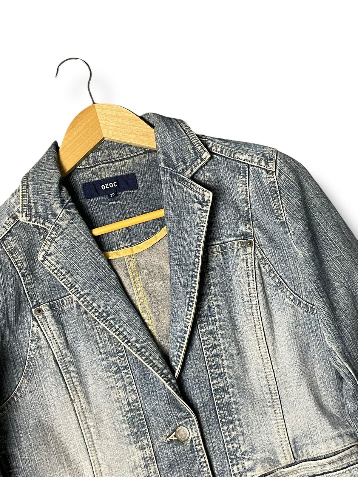 Japanese Brand × Vintage OZOC Japanese Brand Tailored Denim Jacket (84) Size US XXS / EU 40 - 2 Thumbnail