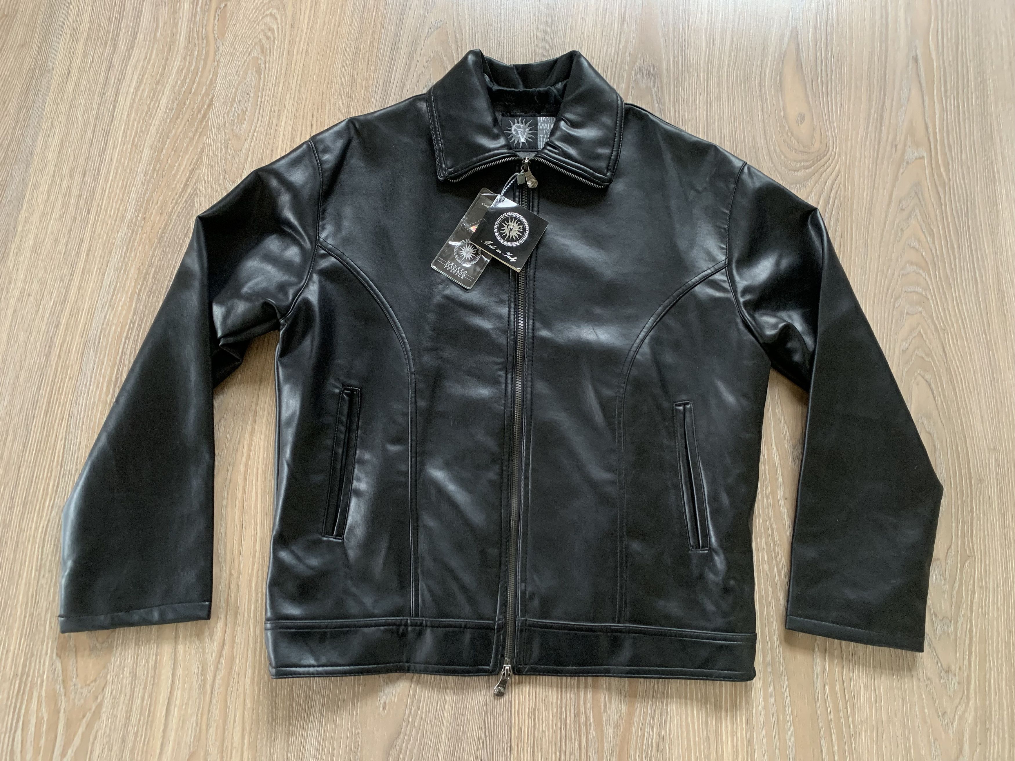 Handmade GV Gruppo Italiano Tessile Hand Made in Italy Leather Jacket Size M / US 6-8 / IT 42-44 - 2 Thumbnail