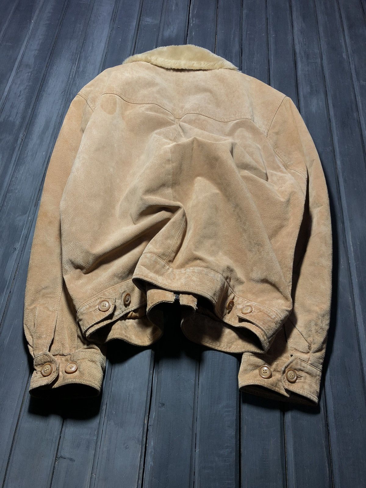 Hysteric Glamour Vintage Balenciaga Style Fur Hood Real Leather Jacket 90s Size US L / EU 52-54 / 3 - 7 Thumbnail