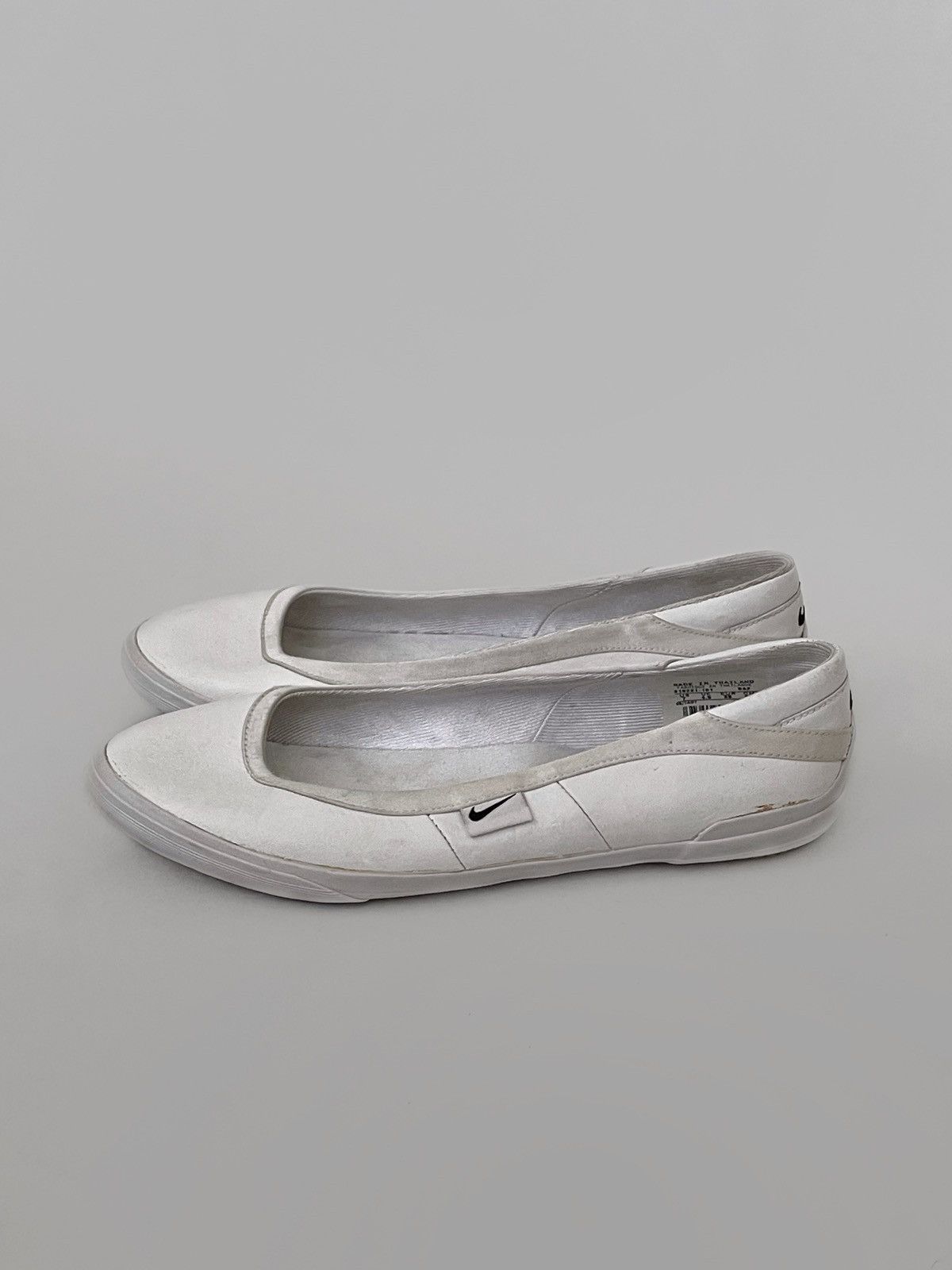 Leather flats Nike White wondetful size