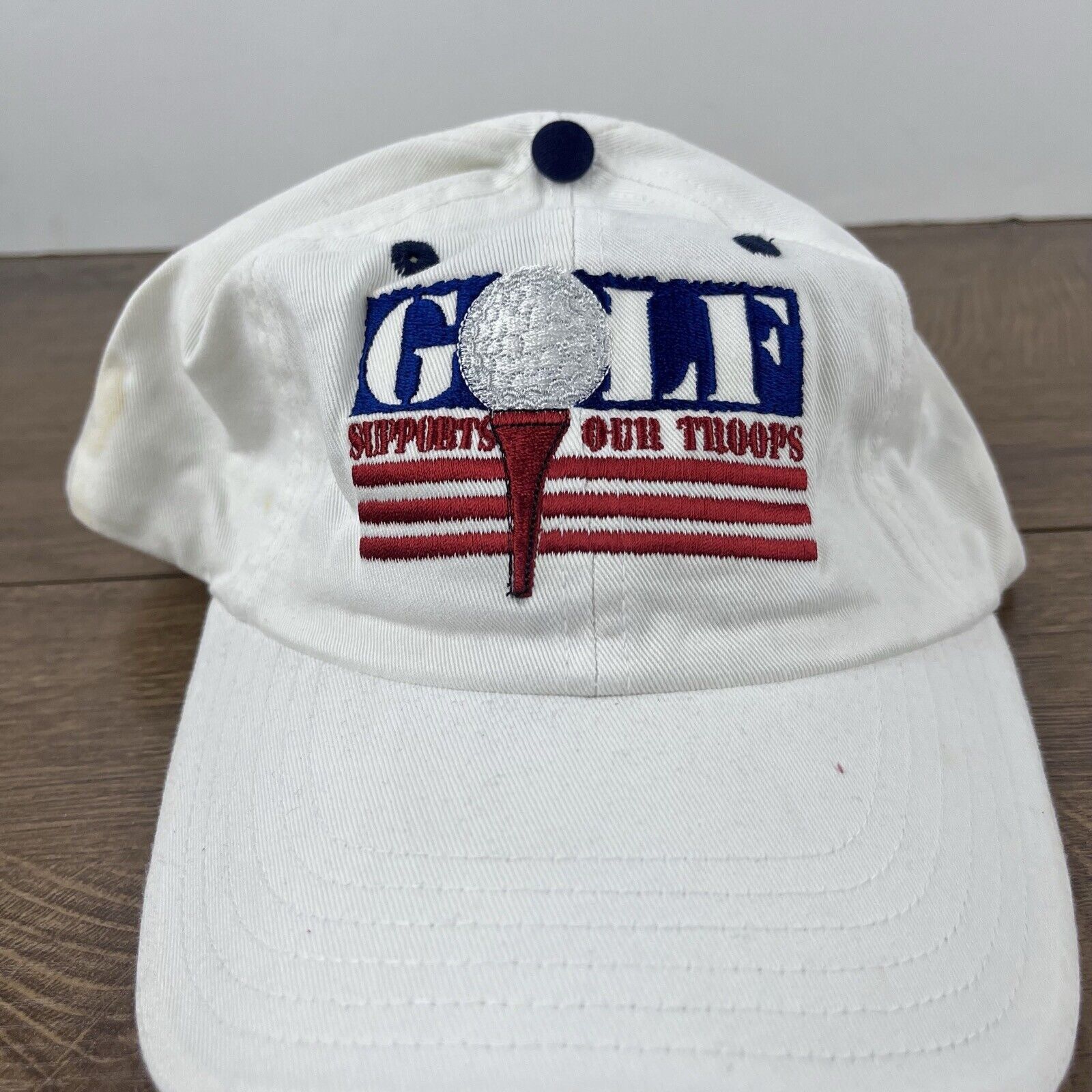 Other Golf Hat Support Our Troops Hat White Cap Hat Adjustable Hat Size ONE SIZE - 5 Thumbnail