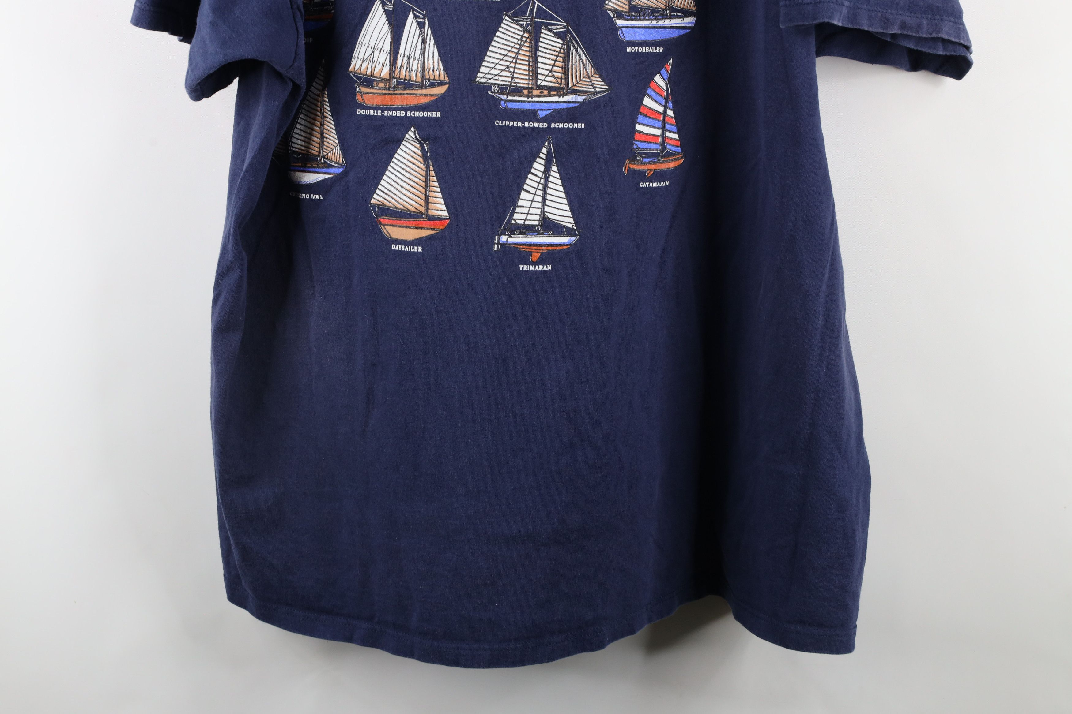 Vintage Vintage 90s Streetwear Classic Sailboats T-Shirt Blue USA Size US XXL / EU 58 / 5 - 12 Thumbnail