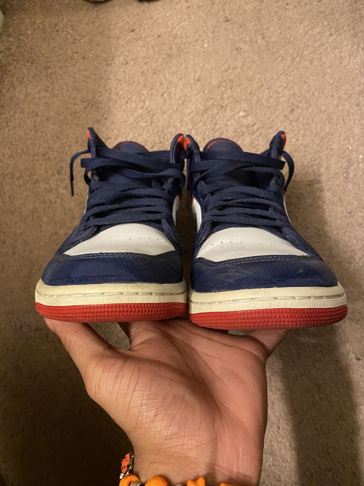Jordan Brand × Nike Nike Air Jordan 1 Mid SE USA Olympic White Blue Red Size US 10.5 / EU 43-44 - 7 Thumbnail
