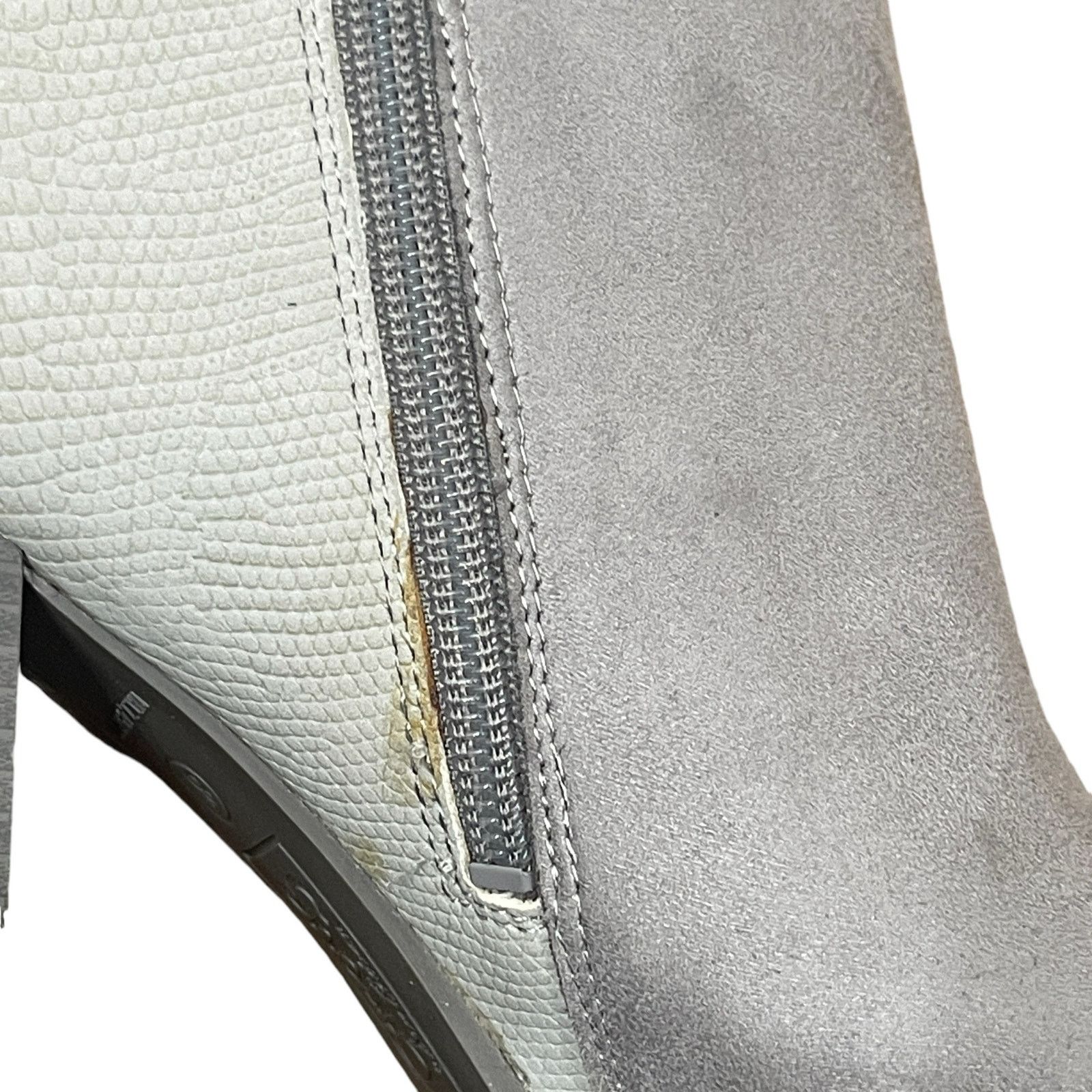 Sam Edelman Circus by Sam Edelman Grey Croc Embossed Suede Bootie Sz 8.5 Size US 8.5 / IT 38.5 - 9 Thumbnail