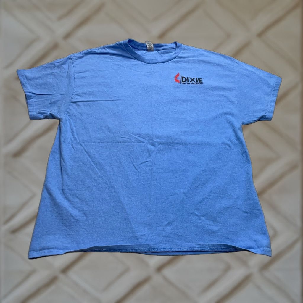 Gildan Gildan Ultra Cotton Shirt Adult XL Light Blue Dixie United Methodist Graphic Tee T-Shirt Crew Neck Short Sleeve Mens Size US XL / EU 56 / 4 - 1 Thumbnail