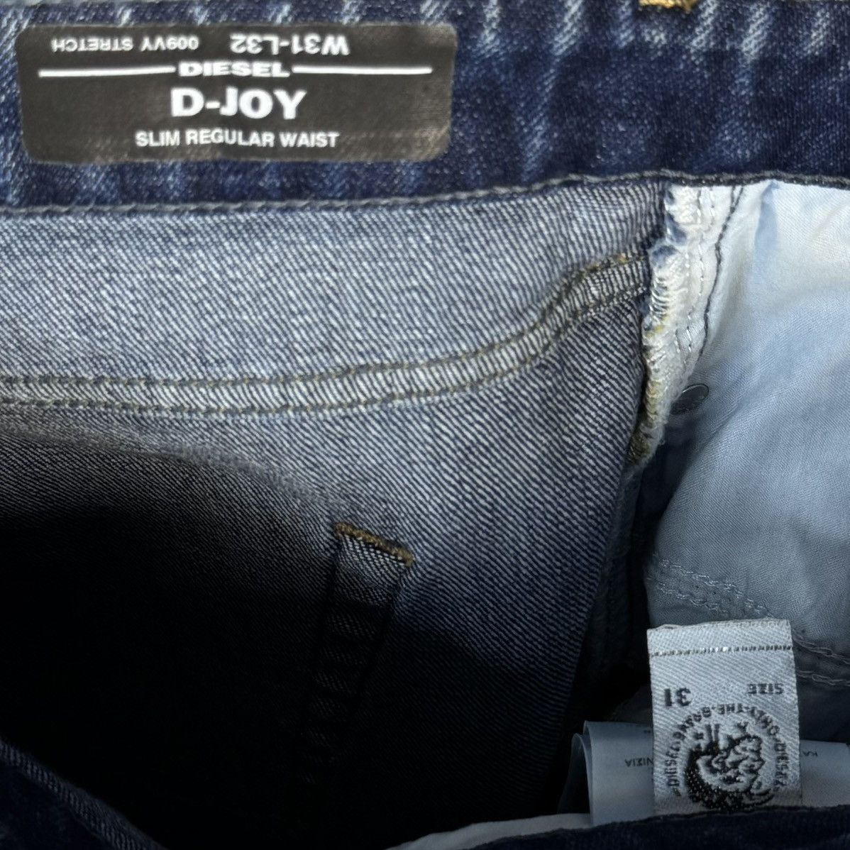 Diesel Black Gold Y2K Diesel 31x32 denim Pants leather label vintage jeans Size US 31 - 7 Thumbnail