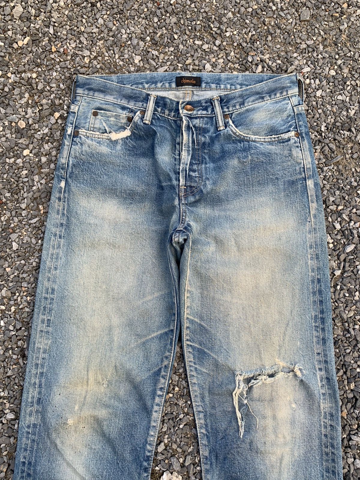 Kapital VINTAGE CHIMALA SELVEDGE JAPANESE RUSTY DISTRESSED DENIM Size US 32 / EU 48 - 6 Thumbnail