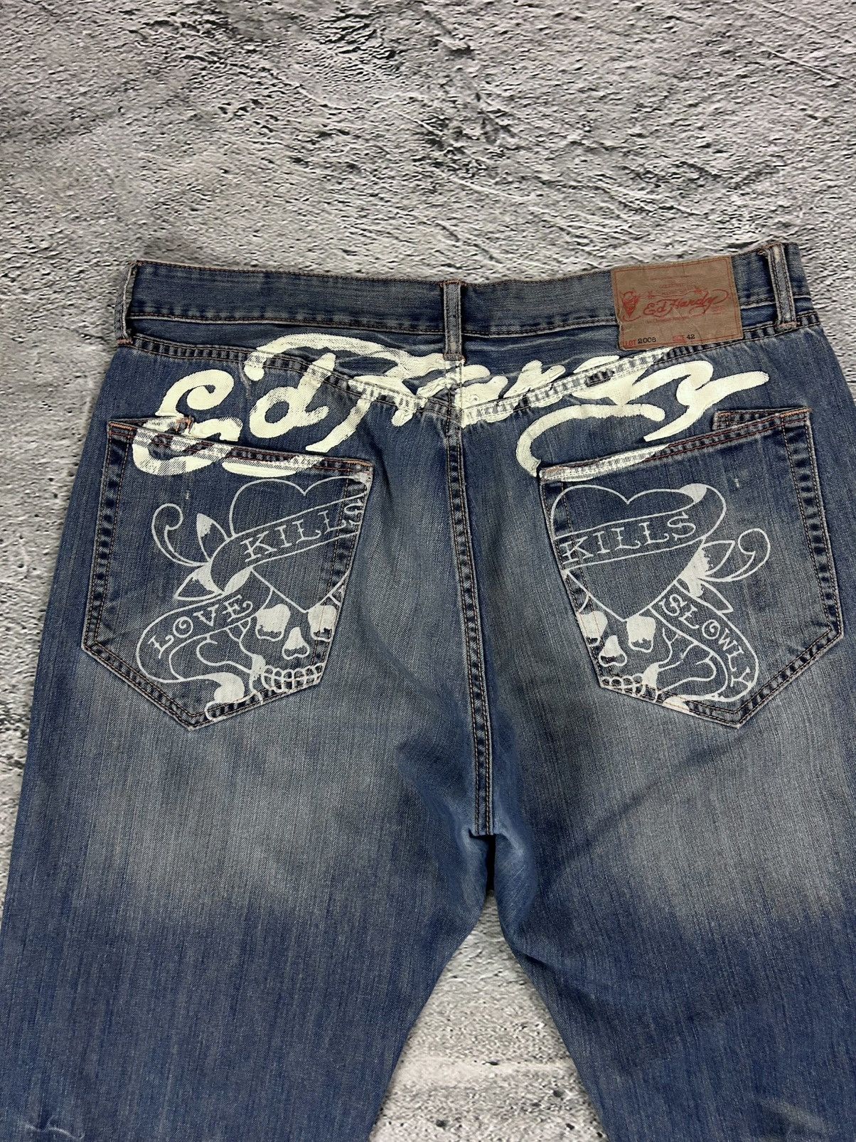 Ed Hardy Ed Hardy Christian Audigier vintage jeans big logo pants Size US 42 / EU 58 - 2 Thumbnail