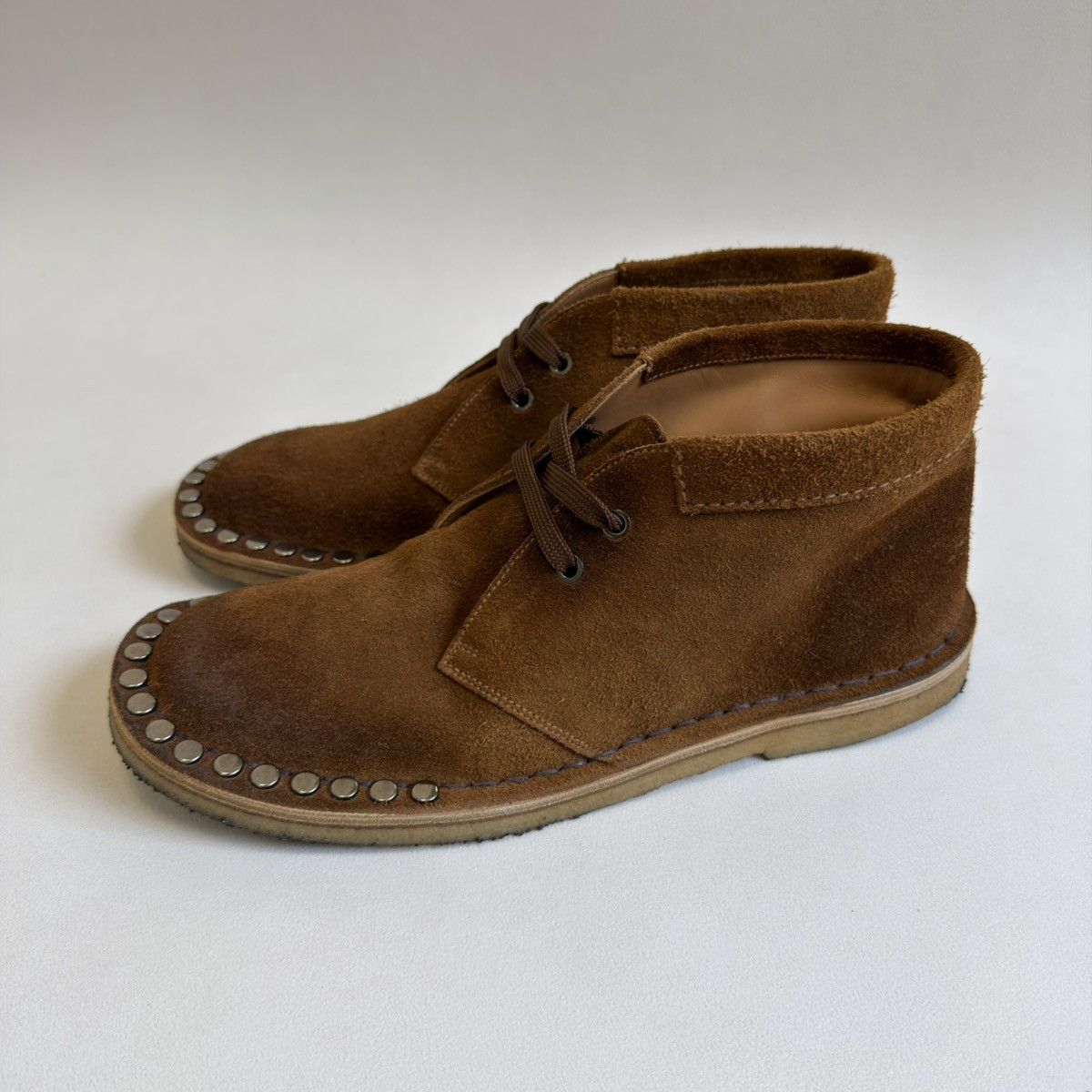 Prada A/W 17 ‘Studded’ Suede Chukka Boots Size US 8 / EU 41 - 4 Thumbnail