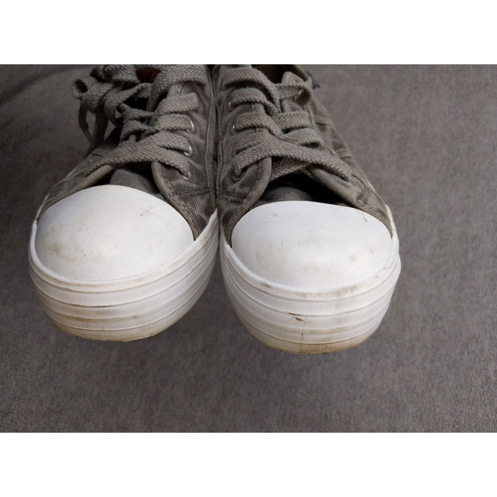 Vintage Rocket Dog Womens 8 Gray Canvas Platform Cap Toe Walking Sneakers Shoes Size ONE SIZE - 3 Thumbnail