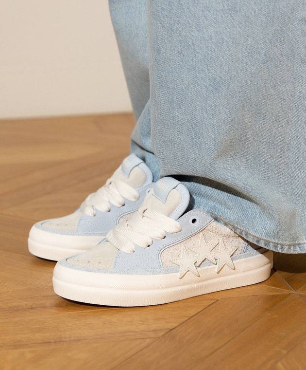 Balenciaga o1s1wg111125 Sunset Skate Low-Top Sneakers in Blue/White Size US 11 / IT 41 - 6 Thumbnail
