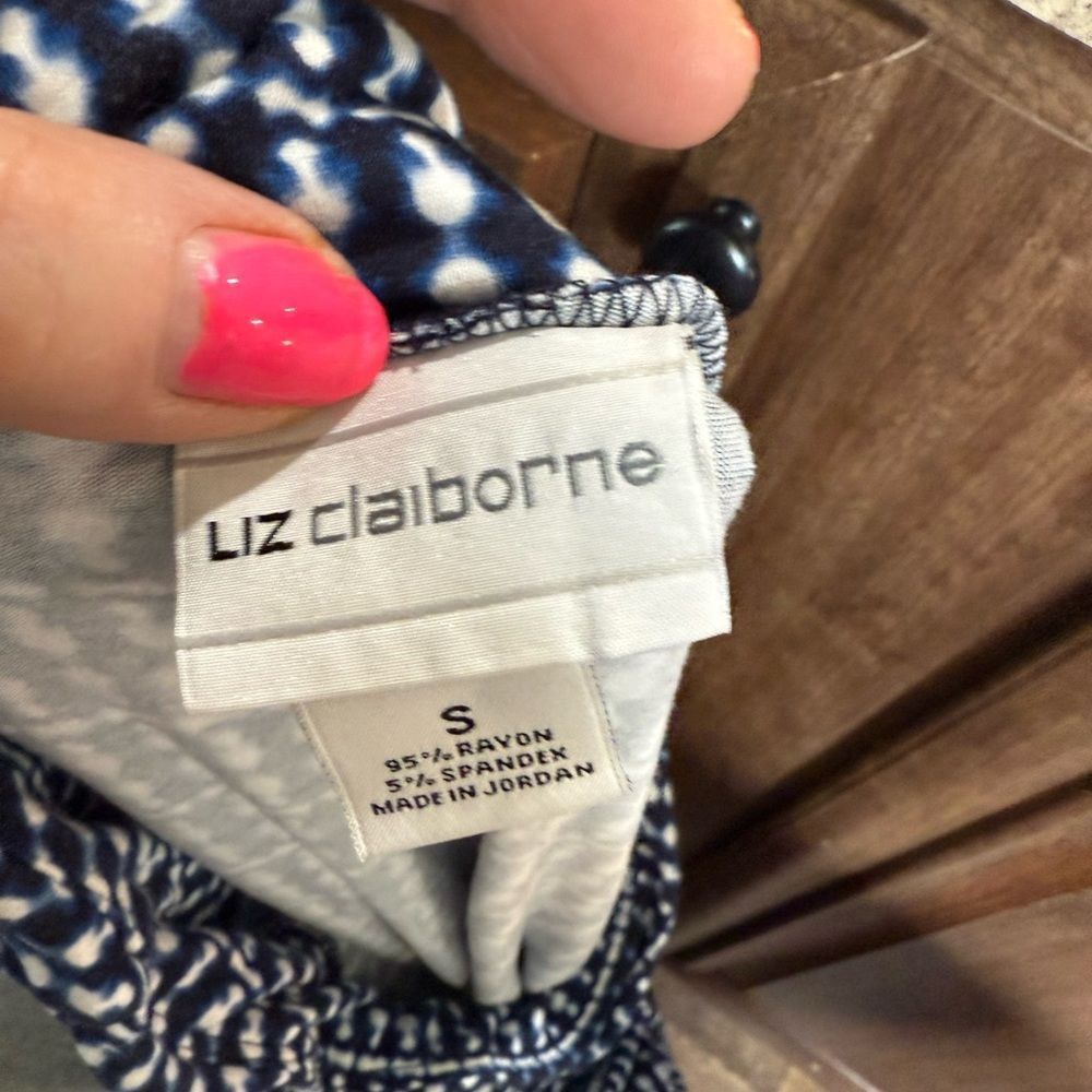 Other Liz Claiborne White and Blue Maxi Pencil Skirt Size 28" / US 6 / IT 42 - 5 Thumbnail