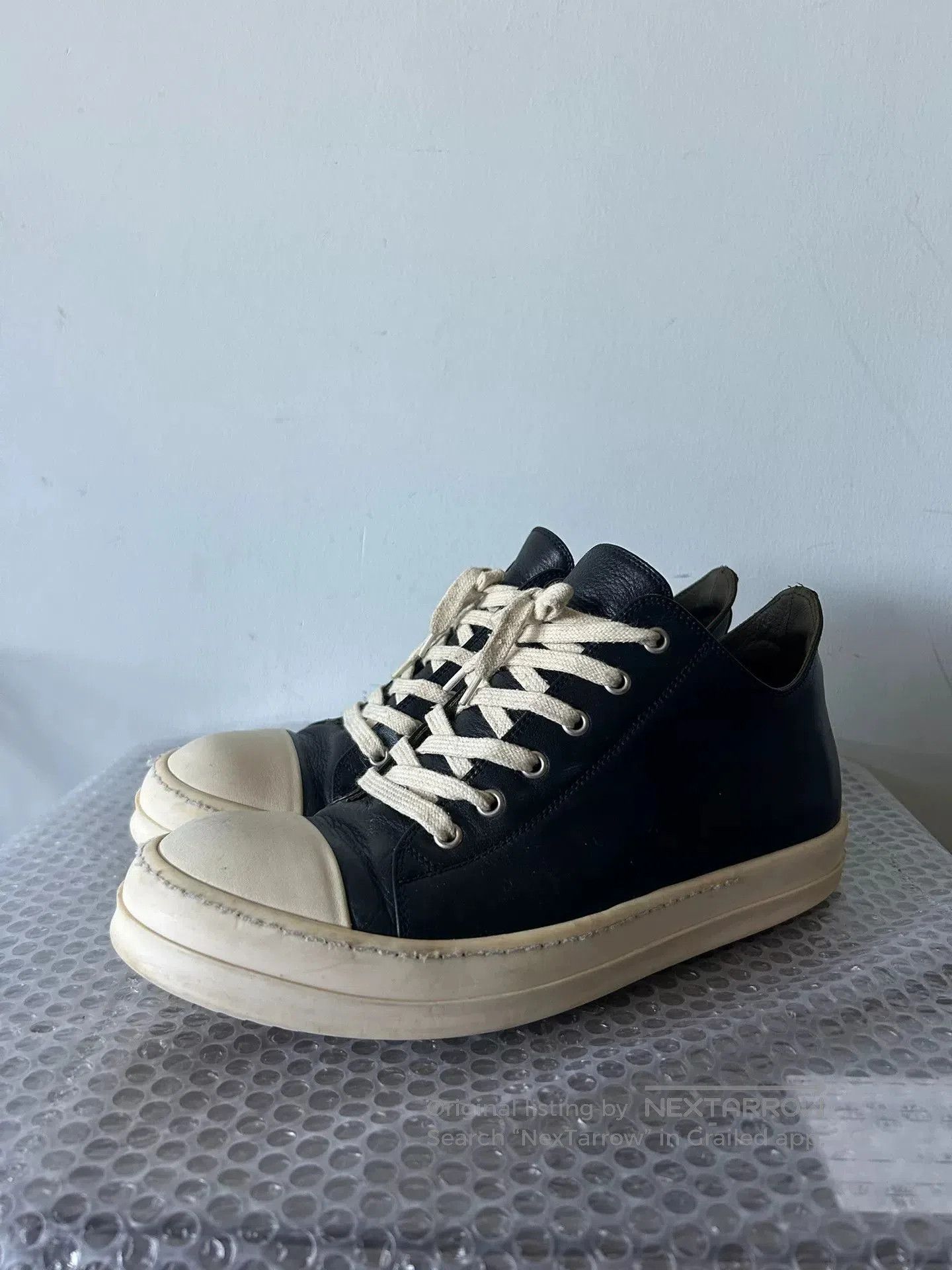 Rick Owens Rick Owens Low-Top Leather Sneakers. Size US 9 / EU 42 - 2 Thumbnail
