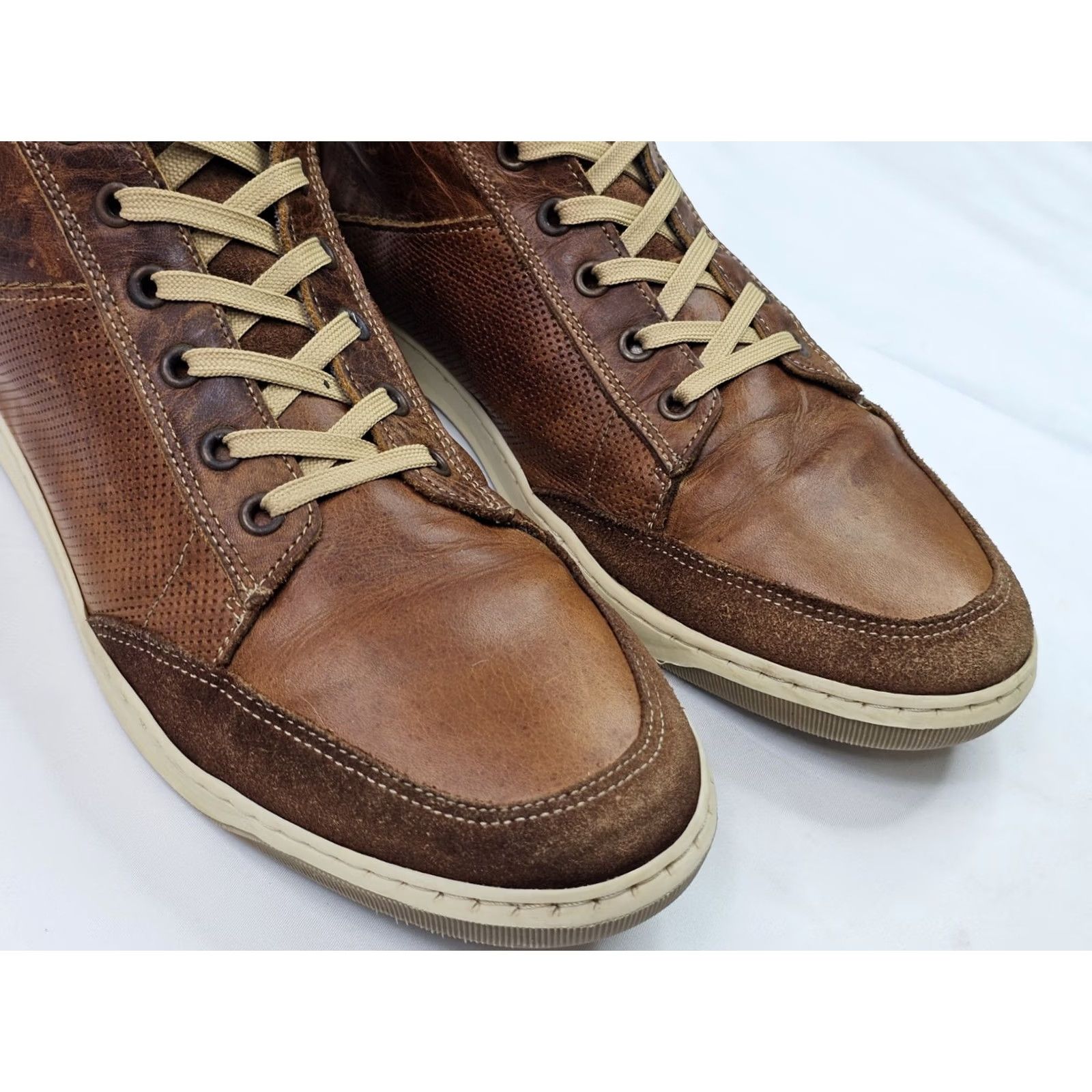 Bullboxer Bullboxer Laytone Hand Made Leather Ankle Boot Sneaker Mid Top Men 11 Brown Size US L / EU 52-54 / 3 - 4 Thumbnail