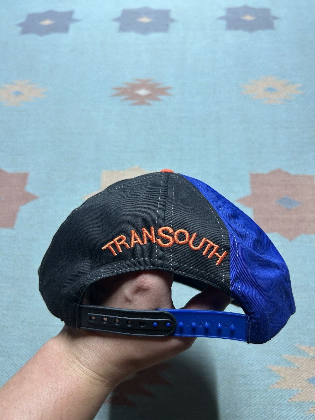 Vintage Vtg hat Transouth Financial 400 nascar wave swirl tri tone Size ONE SIZE - 4 Thumbnail