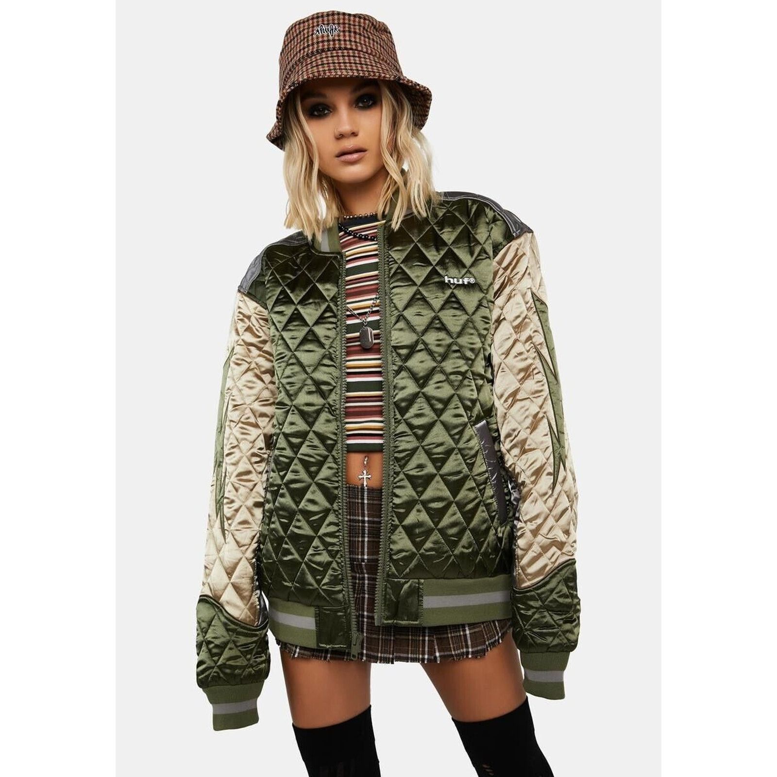 Huf Huf Lightning bomber jacket green UNSIX Size XS Size US XS / EU 42 / 0 - 2 Thumbnail