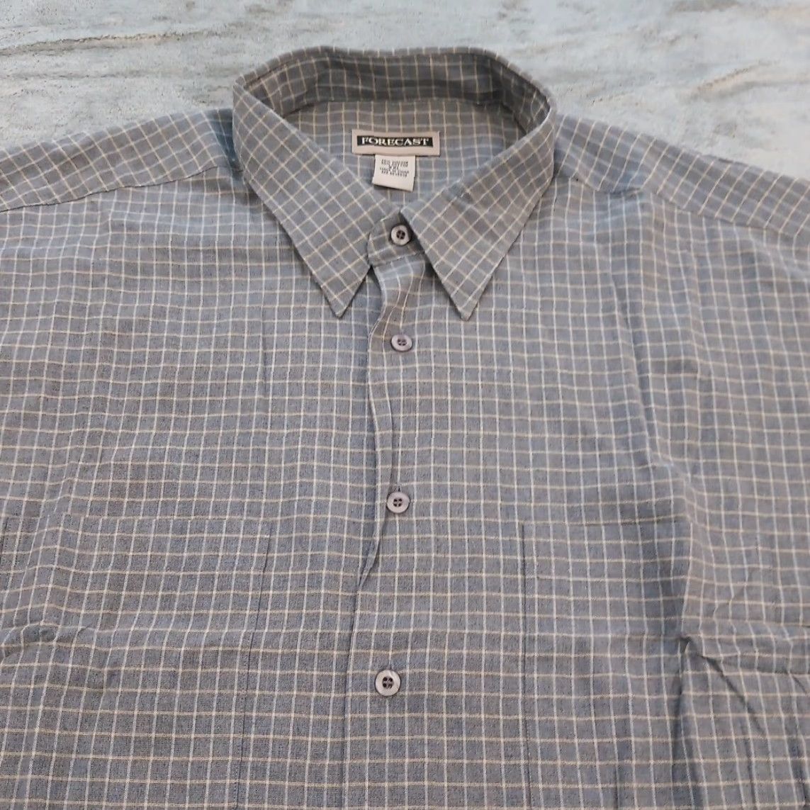 Castore Forecast Shirt Mens 2XL Gray Beige Plaid Long Sleeve Button-Down Shirt Size US XXL / EU 58 / 5 - 2 Thumbnail