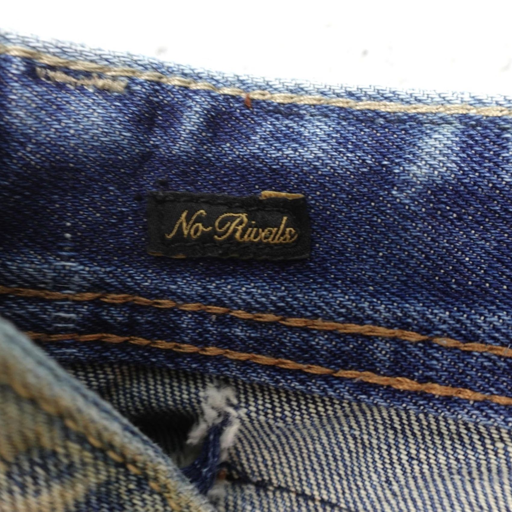 Denime Akoo Jeans Mens 36 Denim Distressed Zipper Pocket 5-Pocket Regular Blue Hip Hop Logo Size US 36 / EU 52 - 4 Thumbnail