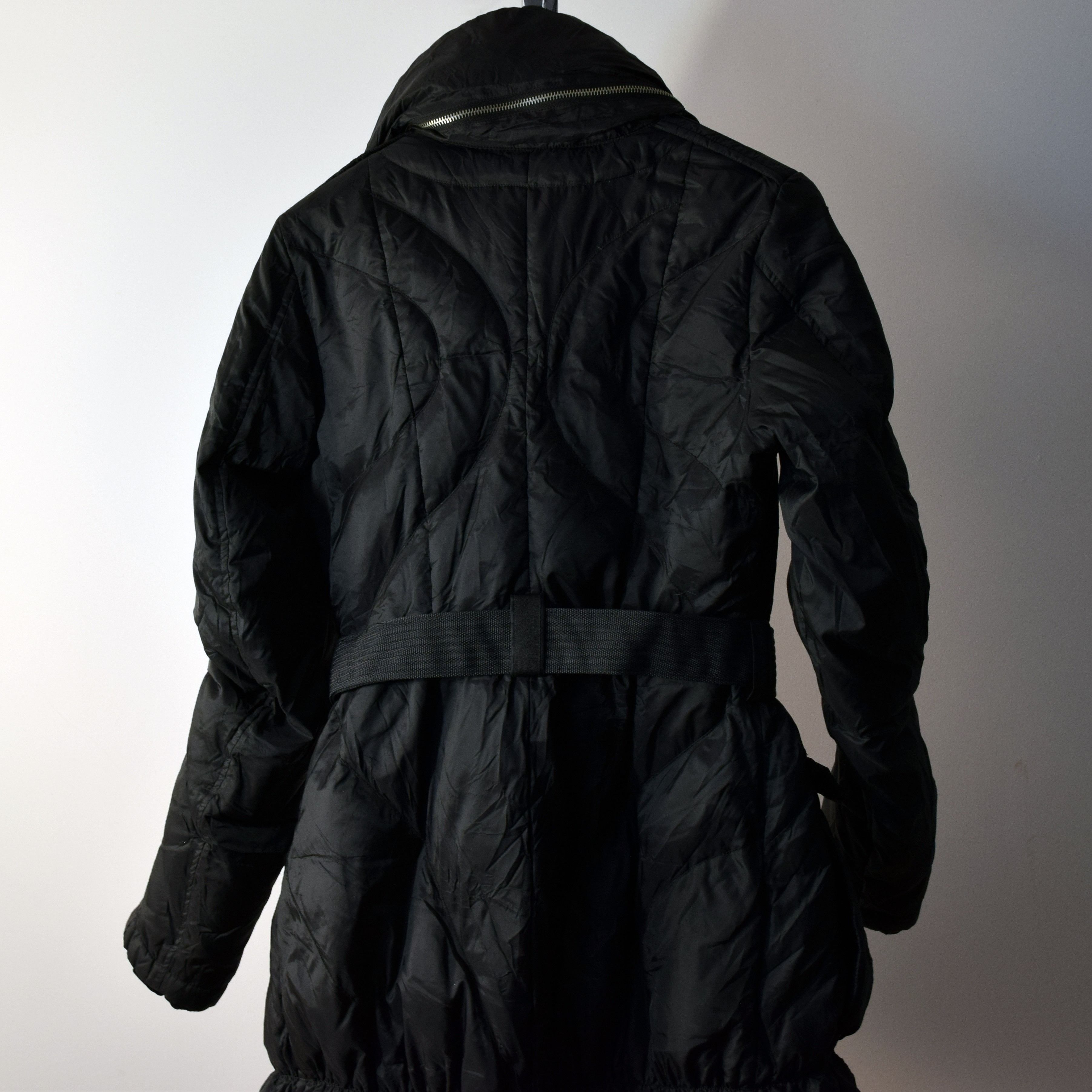 Marithe + Francois Girbaud × Vintage Marithe Francois Girbaud Black Hooded Long Coat Jacket Size S / US 4 / IT 40 - 7 Thumbnail
