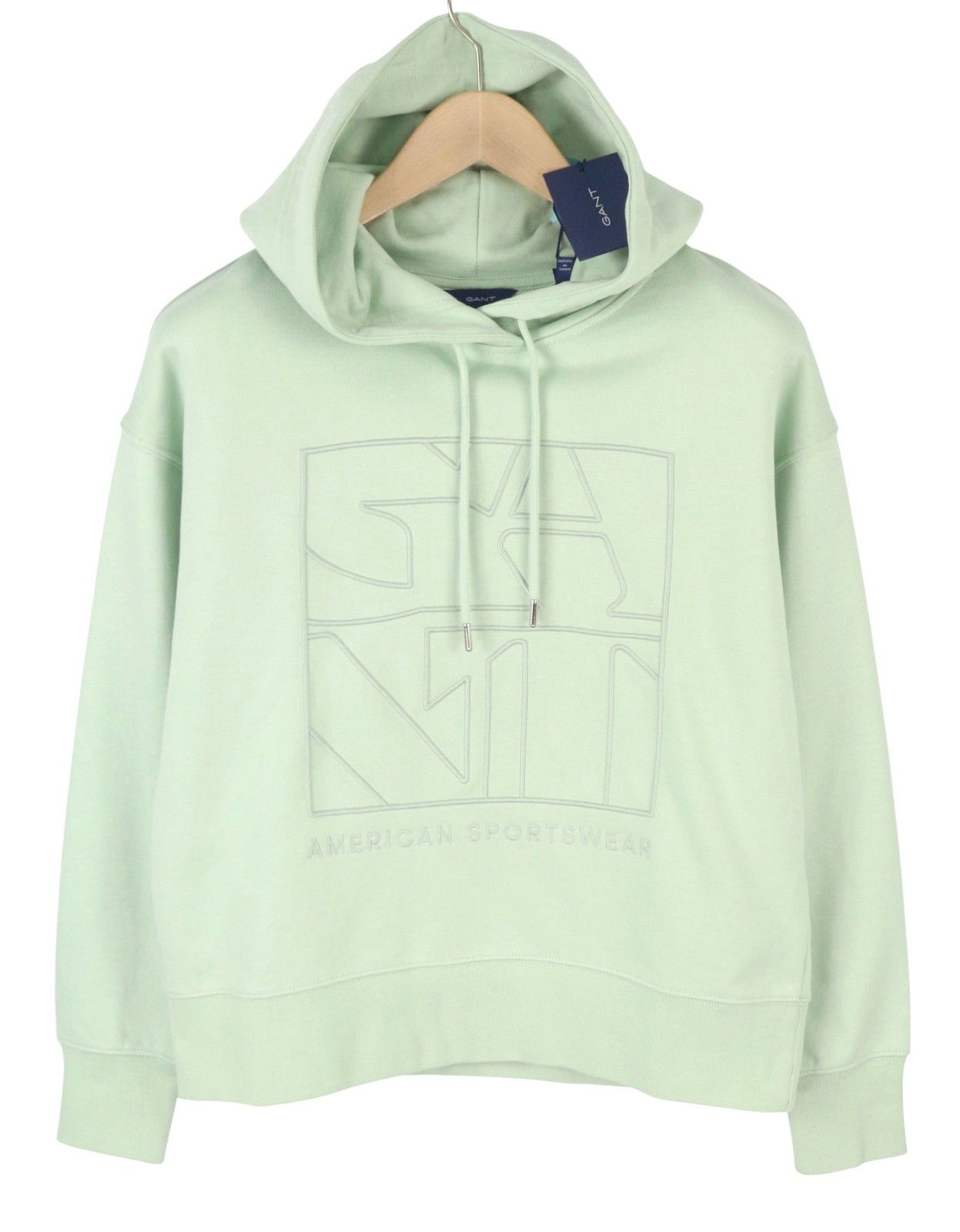 Gant TONAL EMB S Porcelain Green Pullover Hoodie 87219 Size S / US 4 / IT 40 - 1 Thumbnail