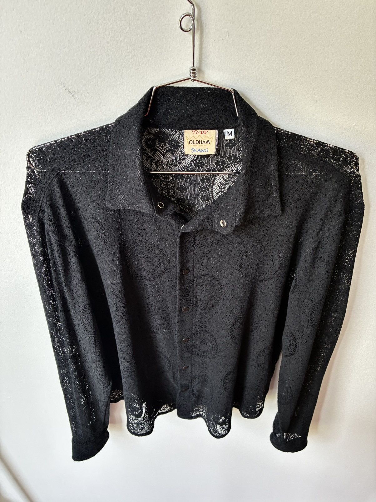 Todd Oldham Todd Oldham Vintage 1990’s Lace Snap Button Blouse Size M / US 6-8 / IT 42-44 - 5 Thumbnail