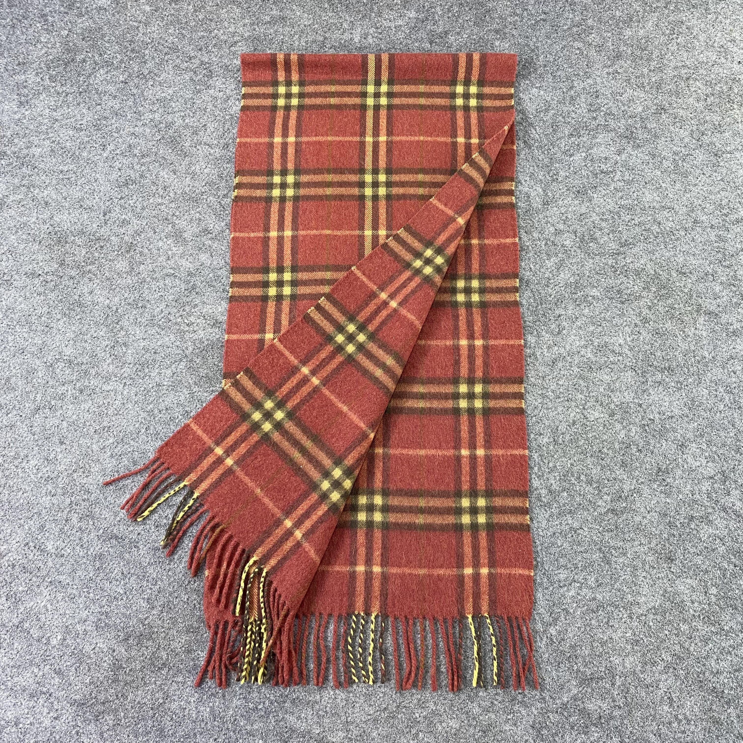 Burberry × Vintage Burberry Cashmere Muffler / Scarf / Neckwear-T1519 Size ONE SIZE - 3 Thumbnail