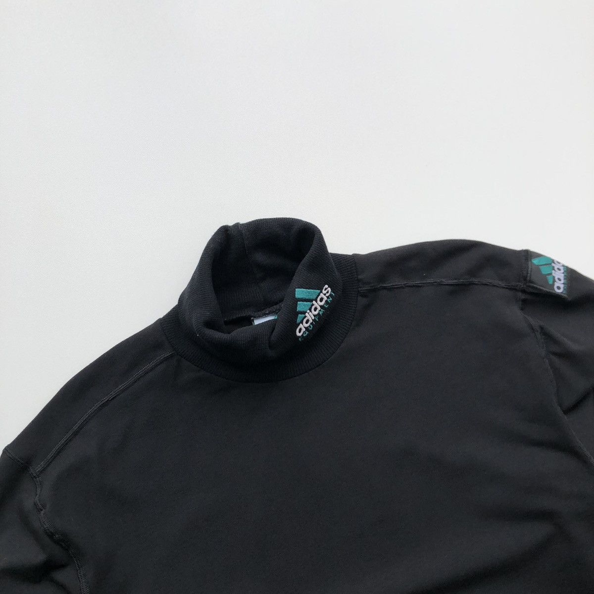 Adidas × Vintage Adidas Equipment Vintage Turtle Neck Long Sleeve Sweatshirt Size US L / EU 52-54 / 3 - 2 Thumbnail
