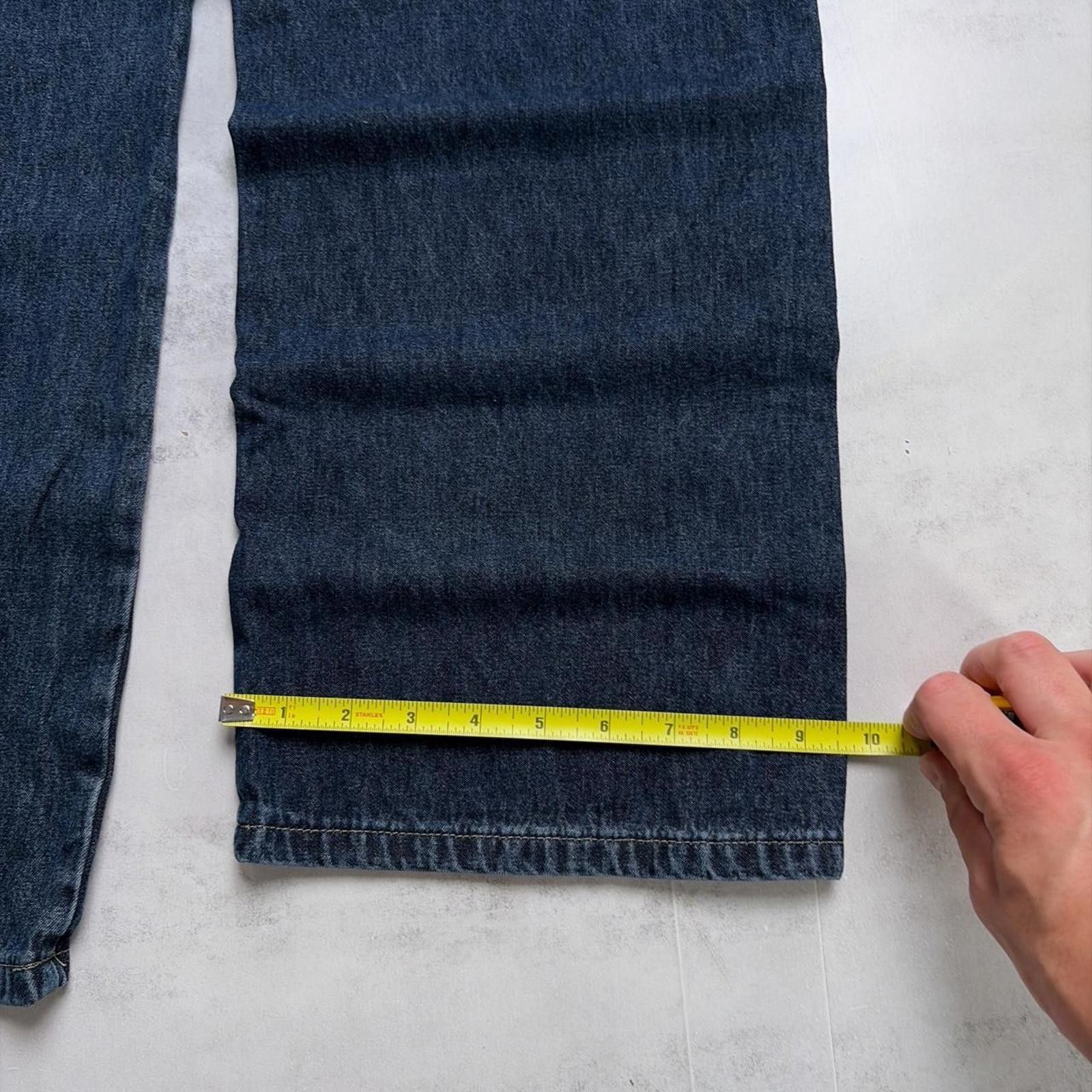 Wrangler Y2K Dark Wash Wrangler Grunge Baggy Skater Cargo Denim Jeans Size 32" / US 10 / IT 46 - 8 Thumbnail