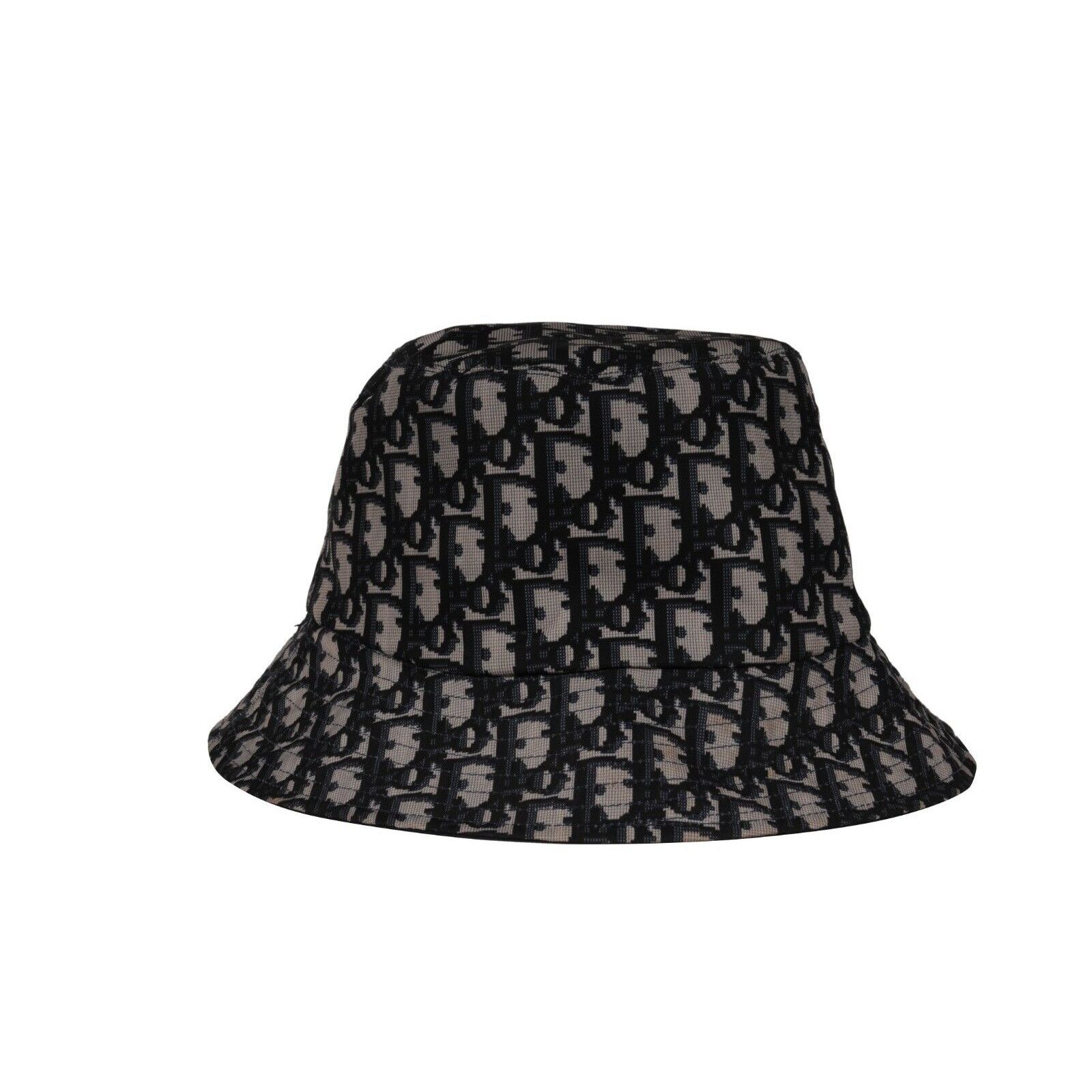 Dior Oblique Logo Reversible Teddy D Brim Bucket Hat Size ONE SIZE - 11 Thumbnail