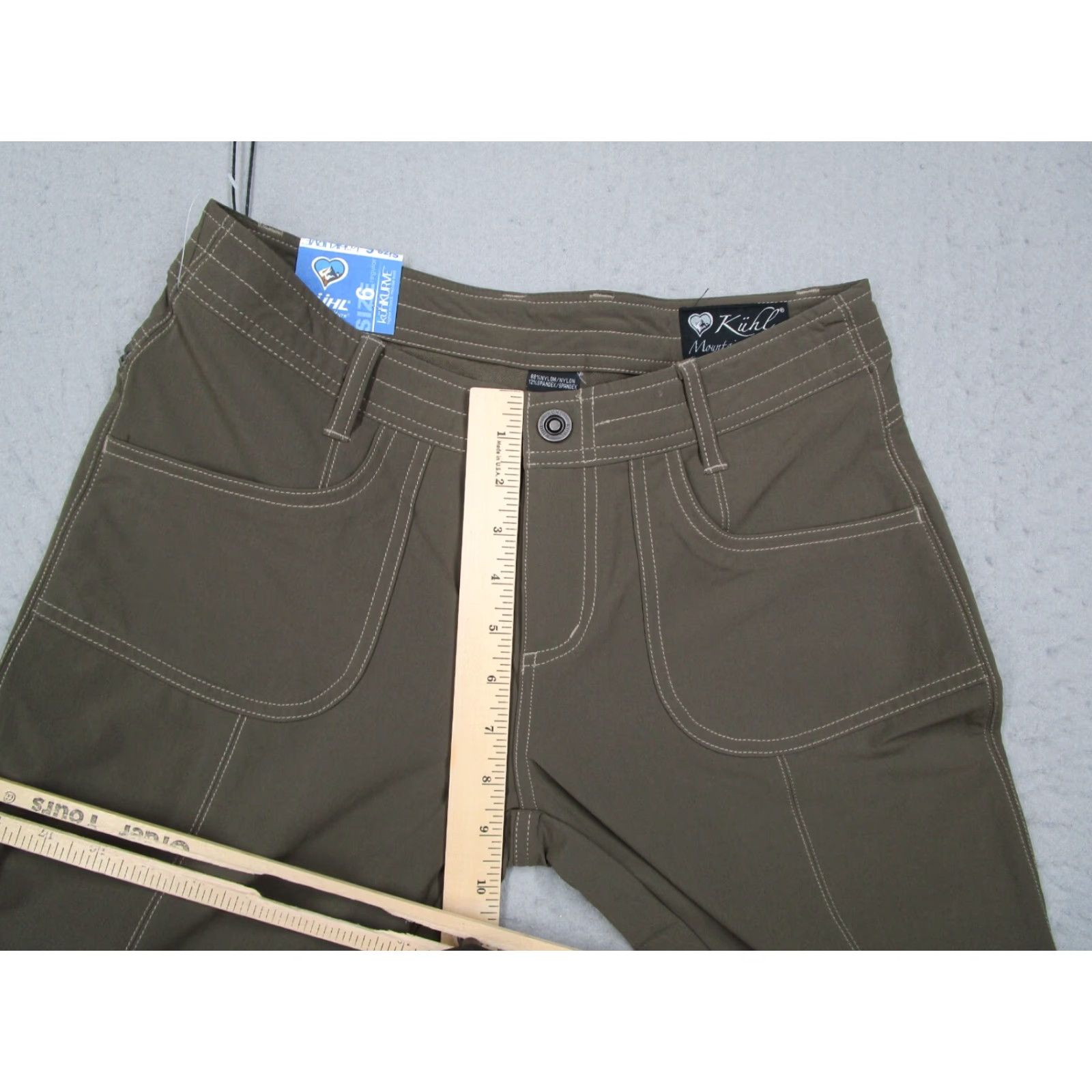 Vintage KUHL Pants Womens 6 Regular blue KUHLKURVE Chino, Lightweight, Work, Casual - 29x31, Modern, 6 Regular, Green, Classic, Bohemian, Outdoor, Mens/Womens Size 28" / US 6 / IT 42 - 4 Thumbnail