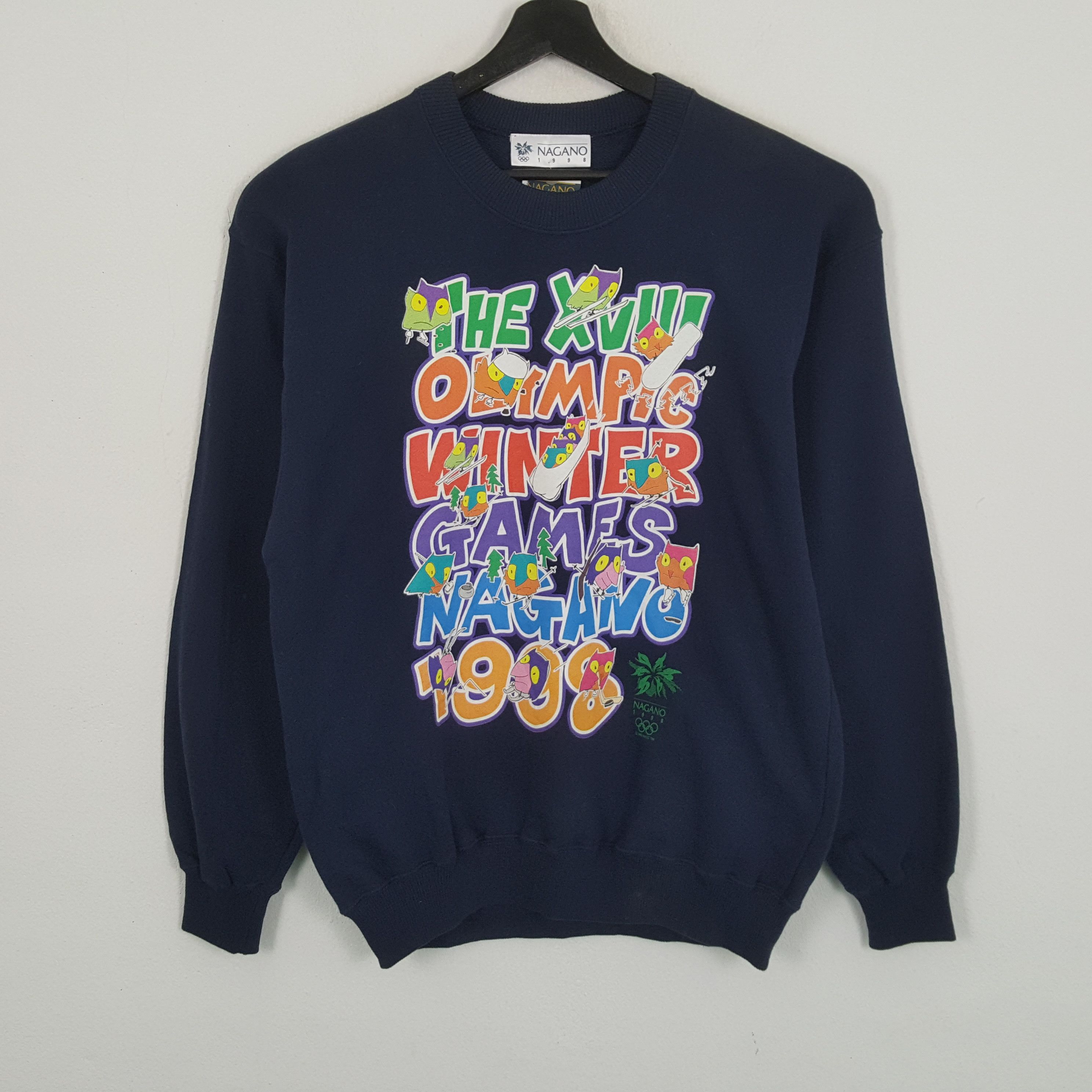 USA Olympics × Vintage OLYMPICS NAGONA 1998 Promo Style Vintage Sweatshirt Size US M / EU 48-50 / 2 - 1 Thumbnail