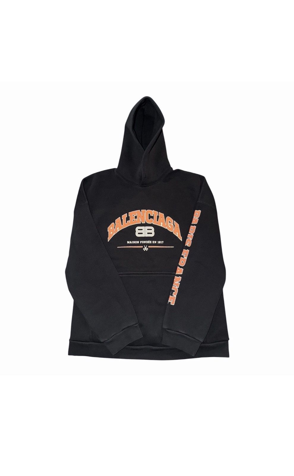 Balenciaga Maison Balenciaga Black Wide Fit Hoodie Size US M / EU 48-50 / 2 - 15 Thumbnail