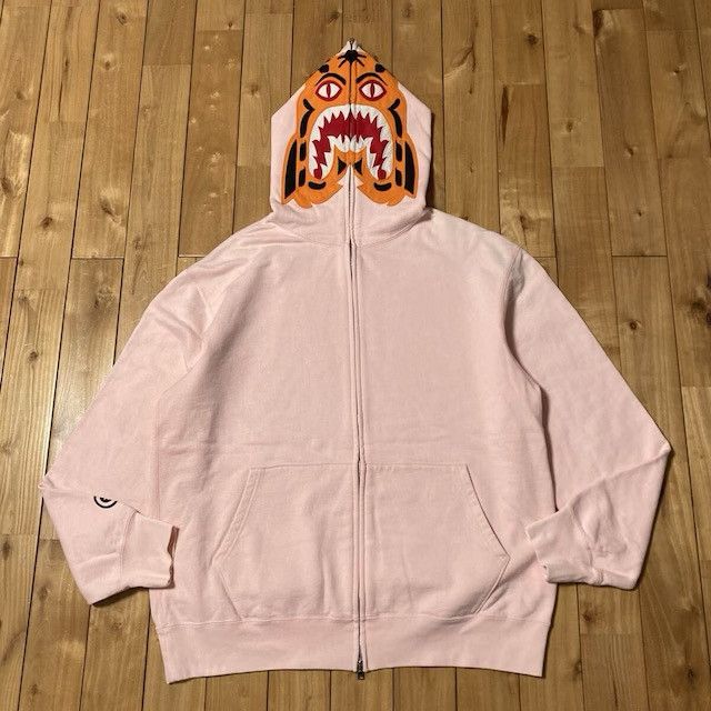 🔥Vintage🔥 BAPE Pink Tiger Full Zip Hoodie NIGO a bathing ape
