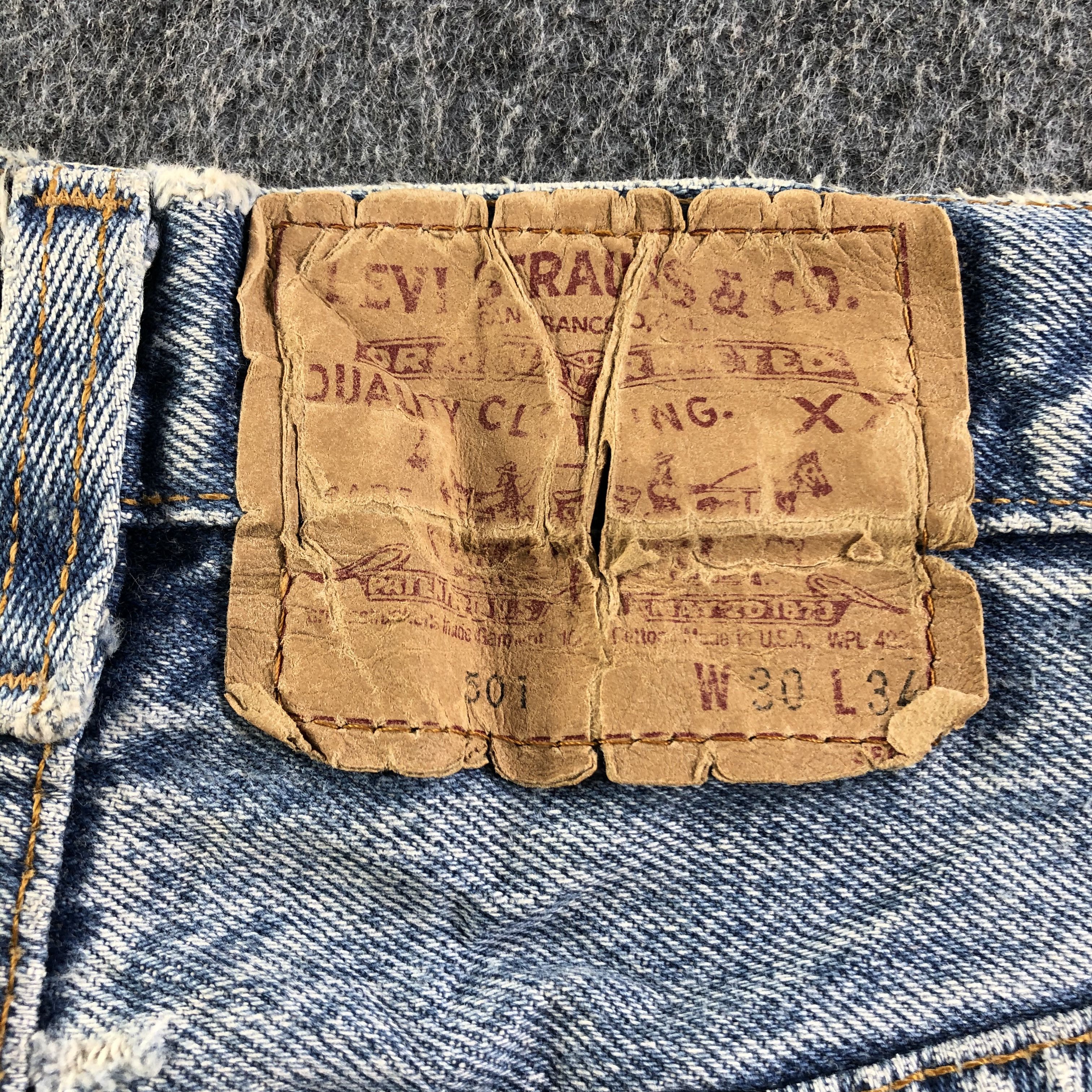 Levi's 90s Vintage Blue Wash Levis 501 Jeans-J3606 Size US 28 / EU 44 - 5 Thumbnail