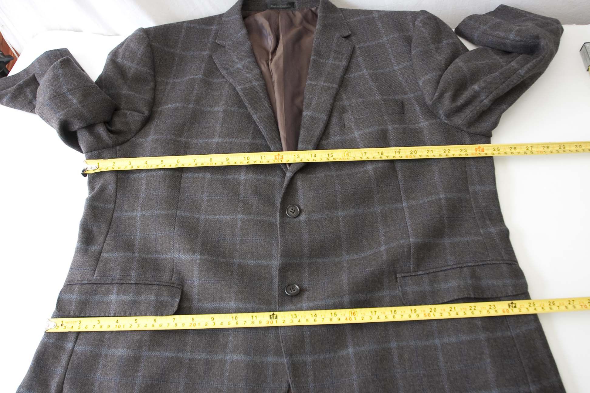 Lauren Ralph Lauren Lauren Ralph Lauren Jacket Wool Size 50R Brown Plaid Size 50R - 5 Thumbnail