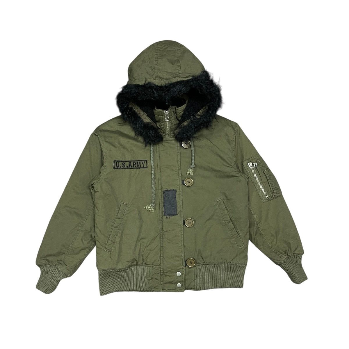 goa n-2b n-3b fur military jacket Y2K 14th Addiction × Japanese