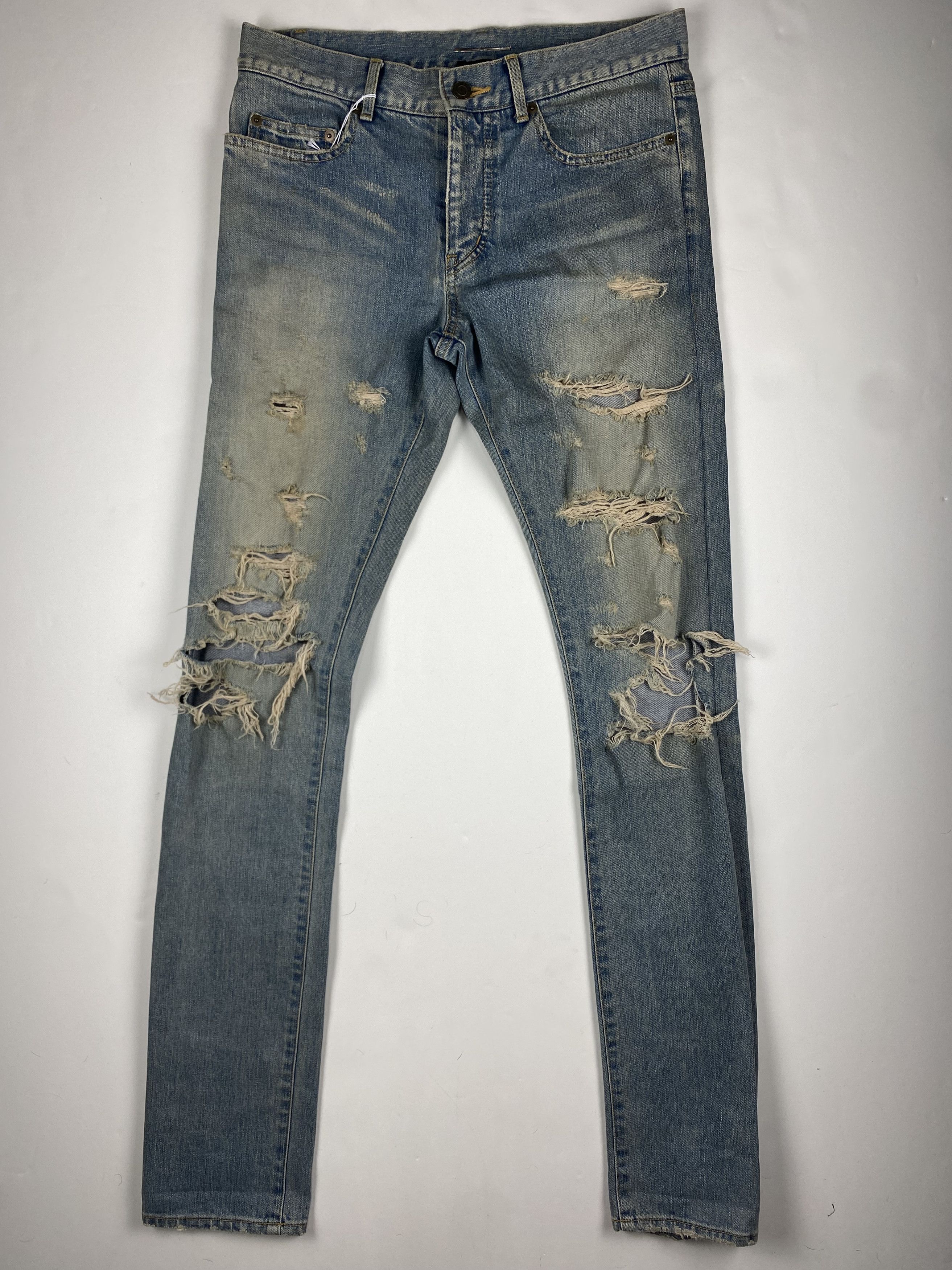 image of Saint Laurent Paris Saint Laurent 2013 Crash Denim in Blue, Men's (Size 30)