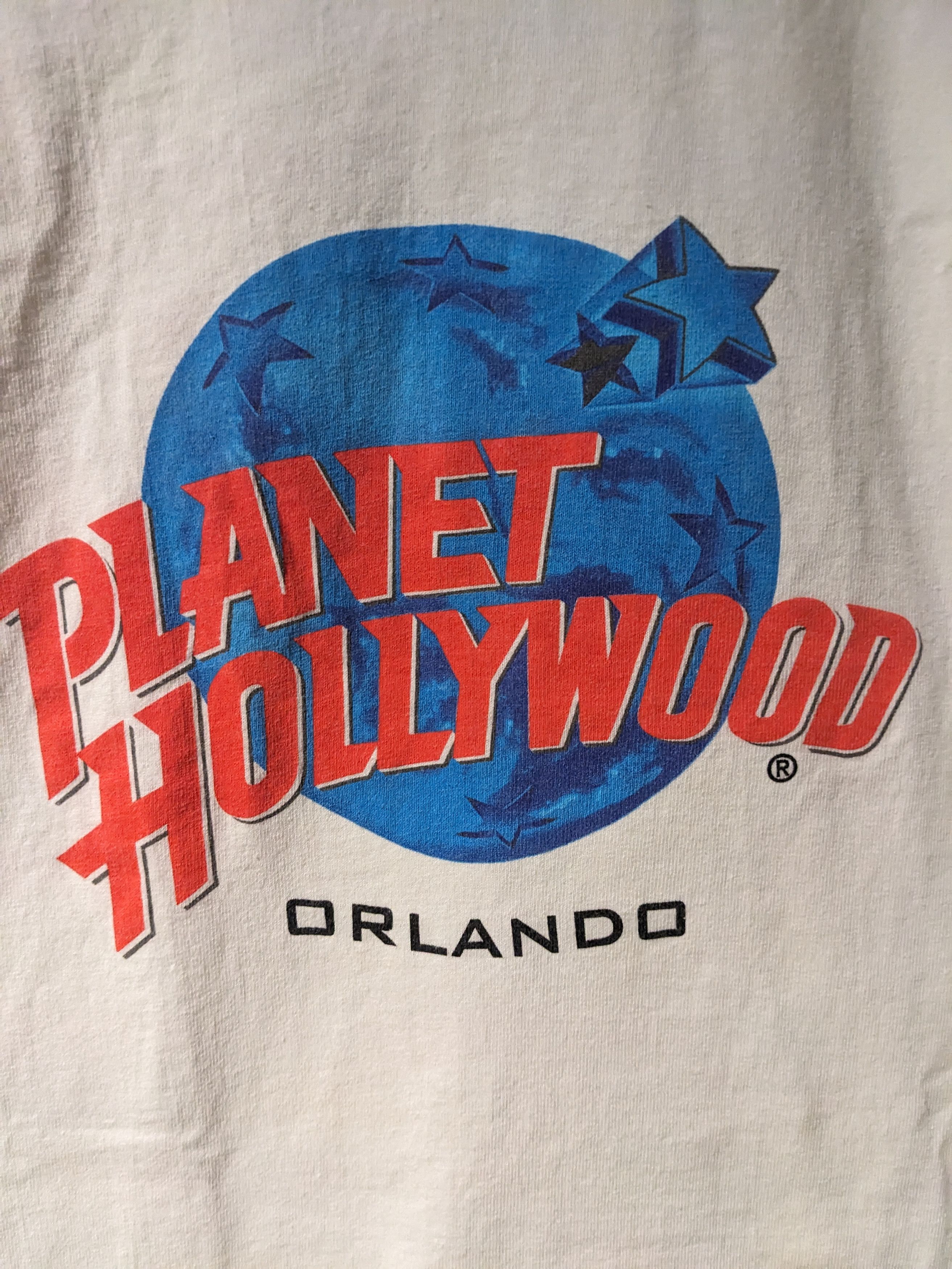 Planet Hollywood × Vintage Vintage 90s Planet Hollywood Orlando White Medium T-Shirt Size US M / EU 48-50 / 2 - 2 Thumbnail