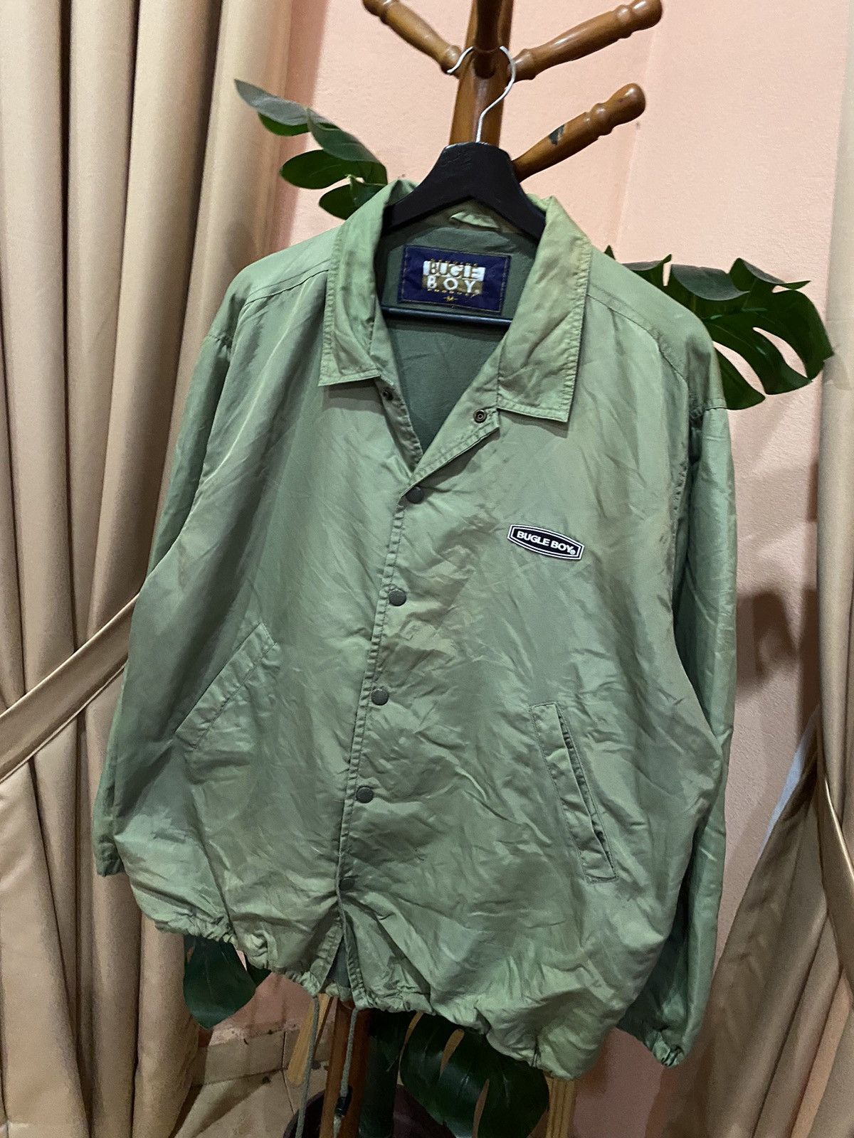 Bugle Boy Vintage 90s Bugle Boy Coach Jacket – Olive Green Lightweight Size US M / EU 48-50 / 2 - 2 Thumbnail