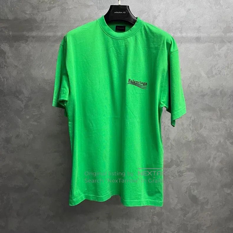 Balenciaga Balenciaga Green Logo Print Short Sleeve T-shirt. Size US XS / EU 42 / 0 - 1 Thumbnail