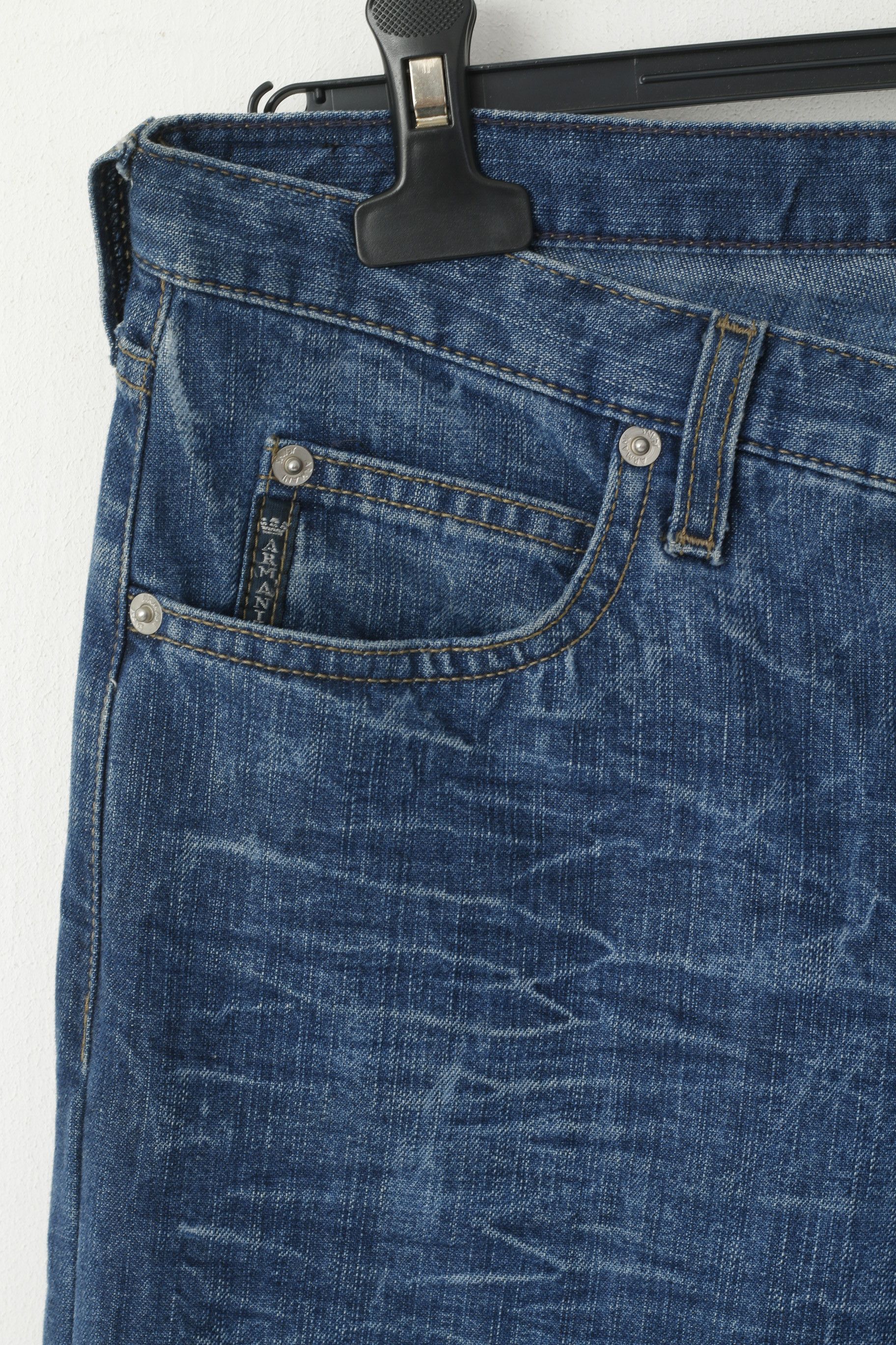 Armani Armani Jeans Men 31 Jeans Trousers Navy Cotton 4822 Size US 31 - 6 Thumbnail