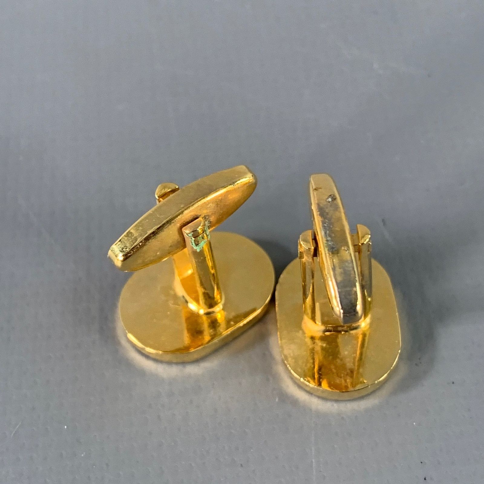 Mario Valentino Vintage Purple Gold Tone Signature Metal Cuff Links Size ONE SIZE - 3 Thumbnail