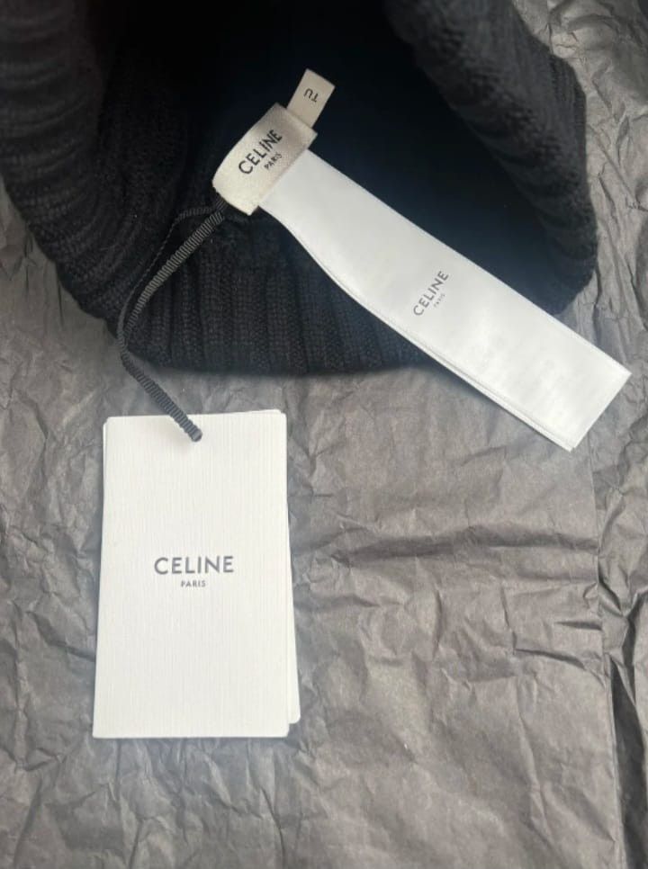 Celine Céline Triomphe Cashmere Beanie Size ONE SIZE - 2 Thumbnail