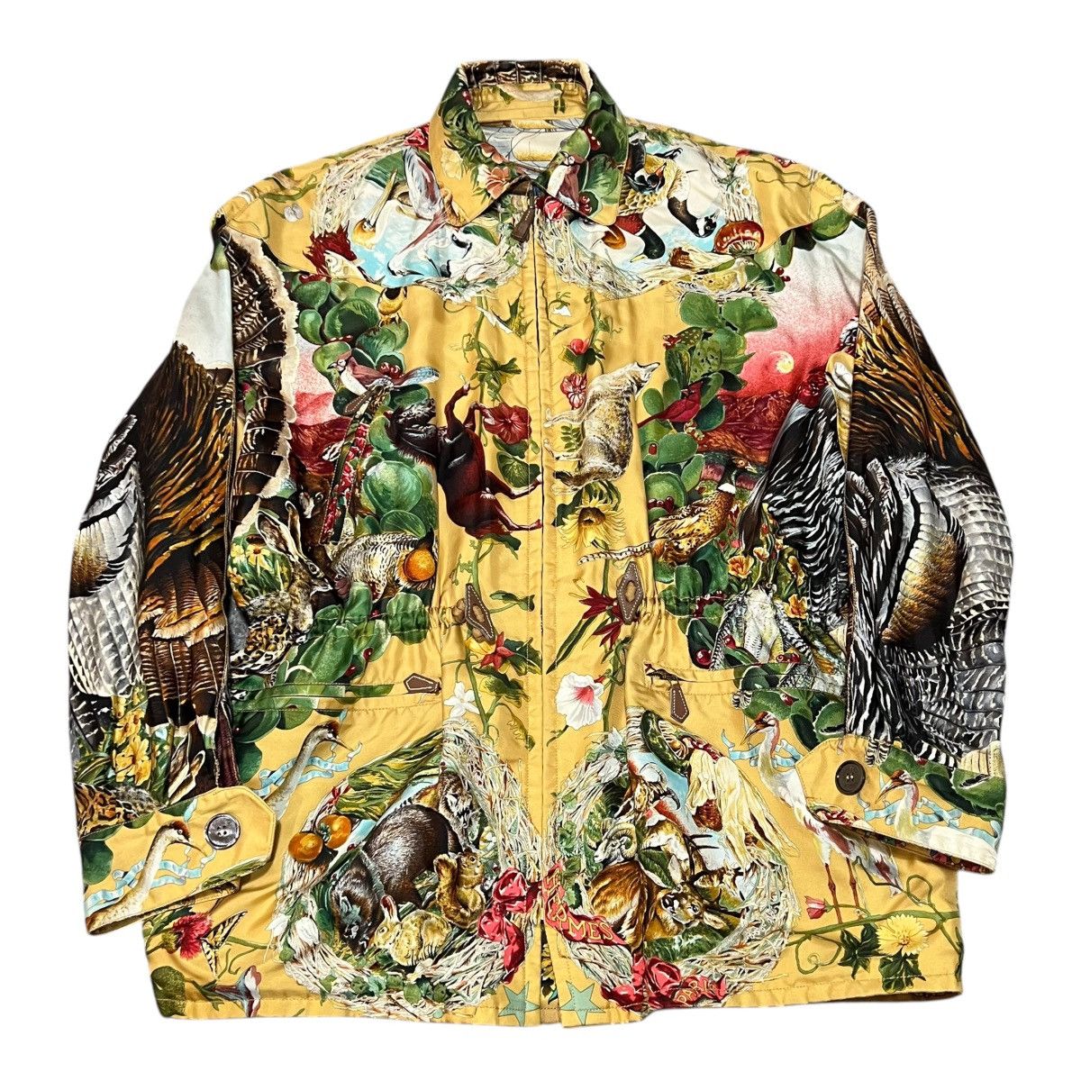 Hermes Hermès 1992 Silk Reversible Jacket - Art by Kermit Oliver Size US M / EU 48-50 / 2 - 1 Thumbnail