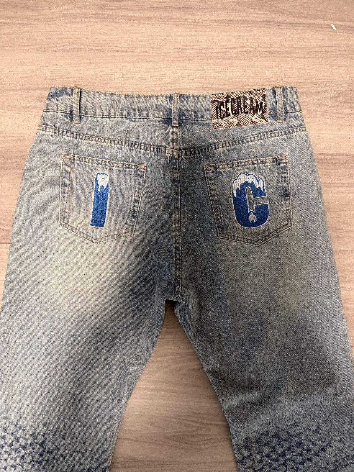 Icecream ICECREAM Snake Print Denim Jeans Size US 34 / EU 50 - 6 Thumbnail