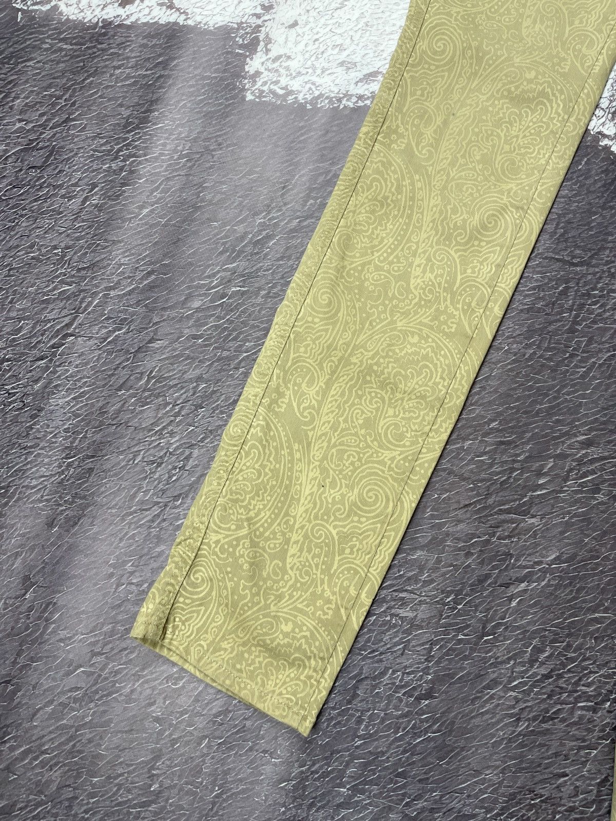 Etro Etro Milano paisley cotton beige gold casual pants Size 27" / US 4 / IT 40 - 4 Thumbnail