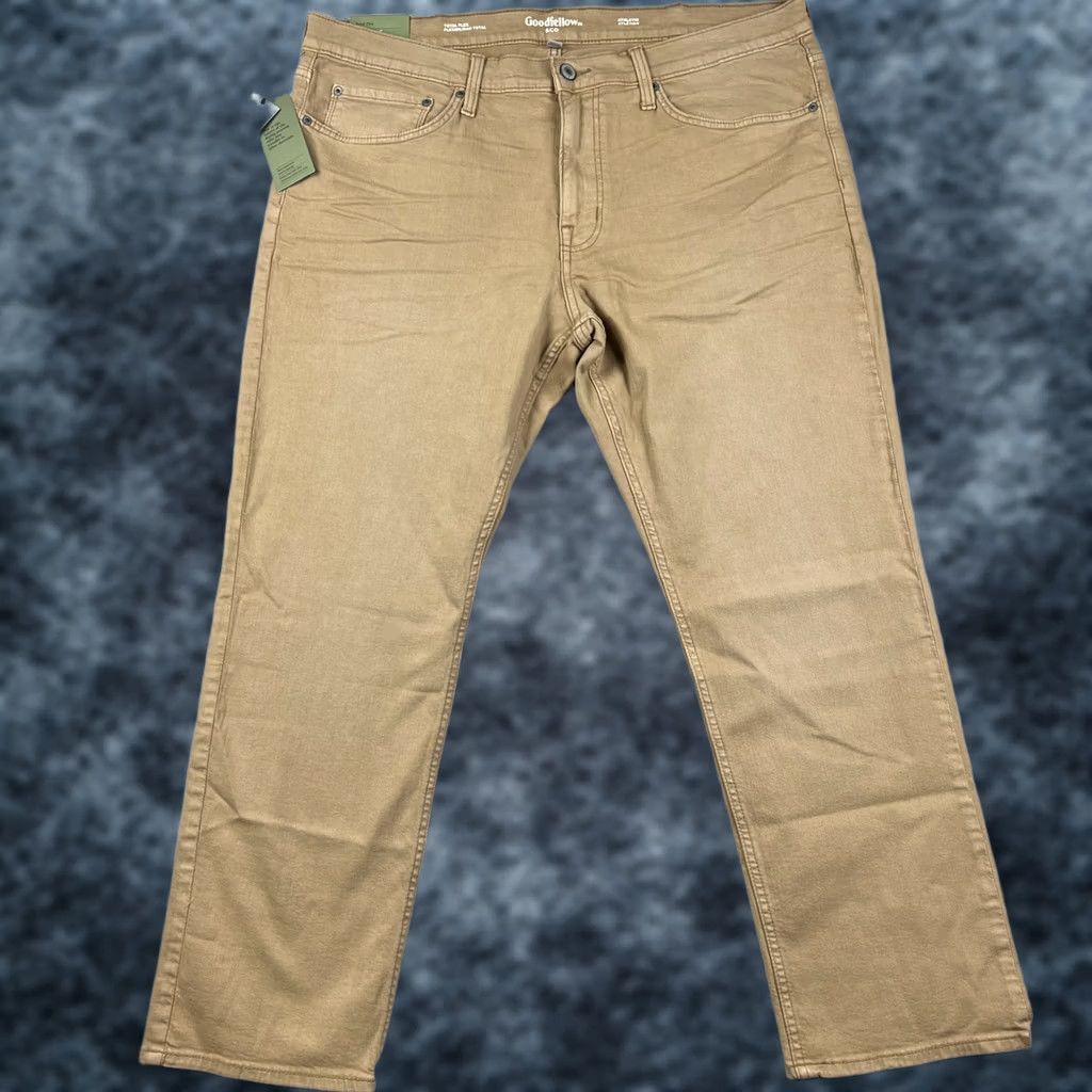 Vintage Goodfellow Target Slim Jeans Mens 40x30 Beige NEW Athletic Stretch Flex Denim Size US 40 / EU 56 - 1 Thumbnail