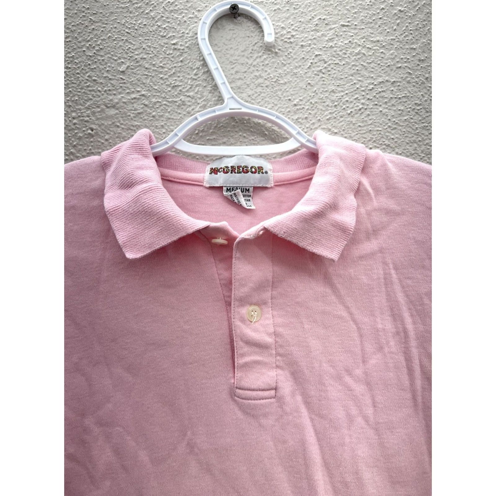 McGregor Womens McGregor Pink Shirt Size Medium Short Sleeve Polo Size M / US 6-8 / IT 42-44 - 2 Thumbnail